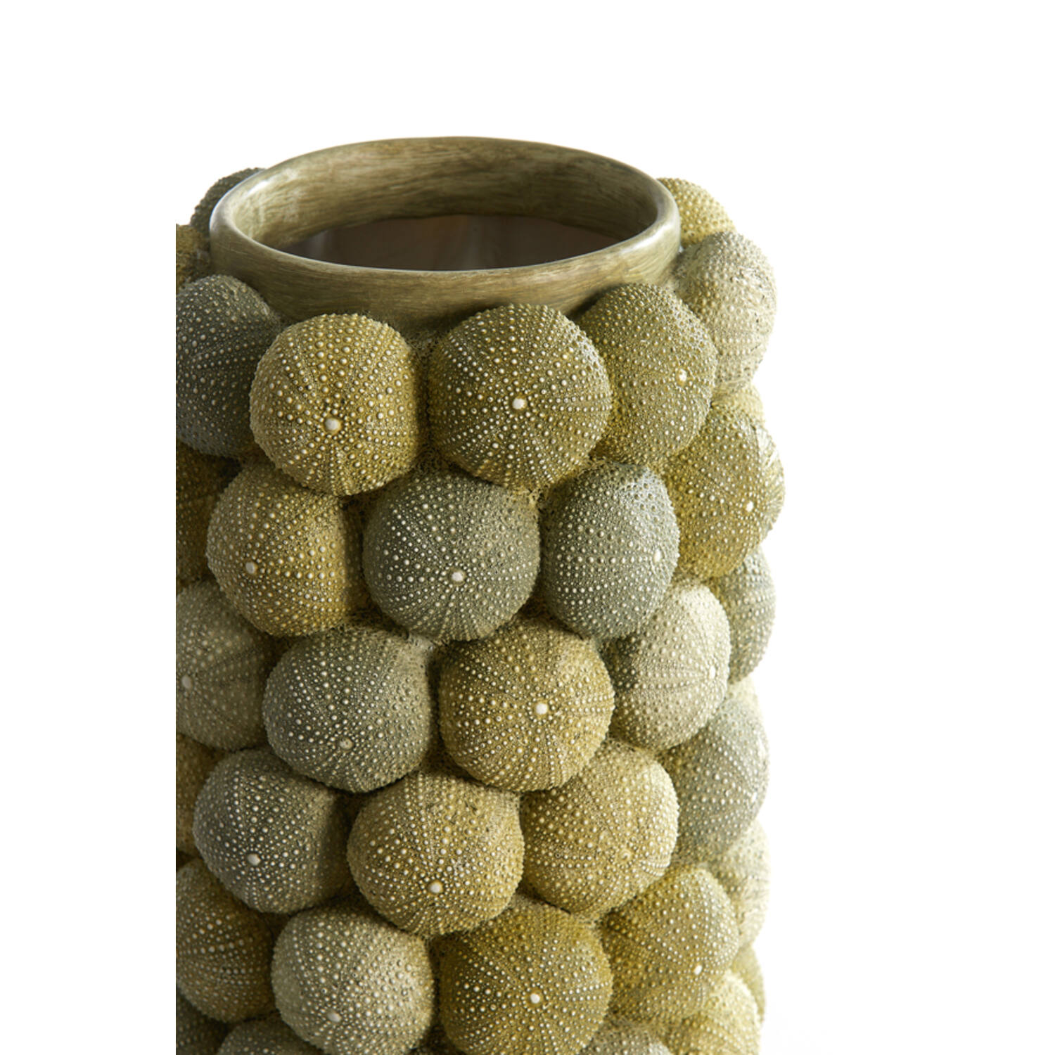 Vase deco Ø19x32,5 cm SEA URCHIN green+dark green