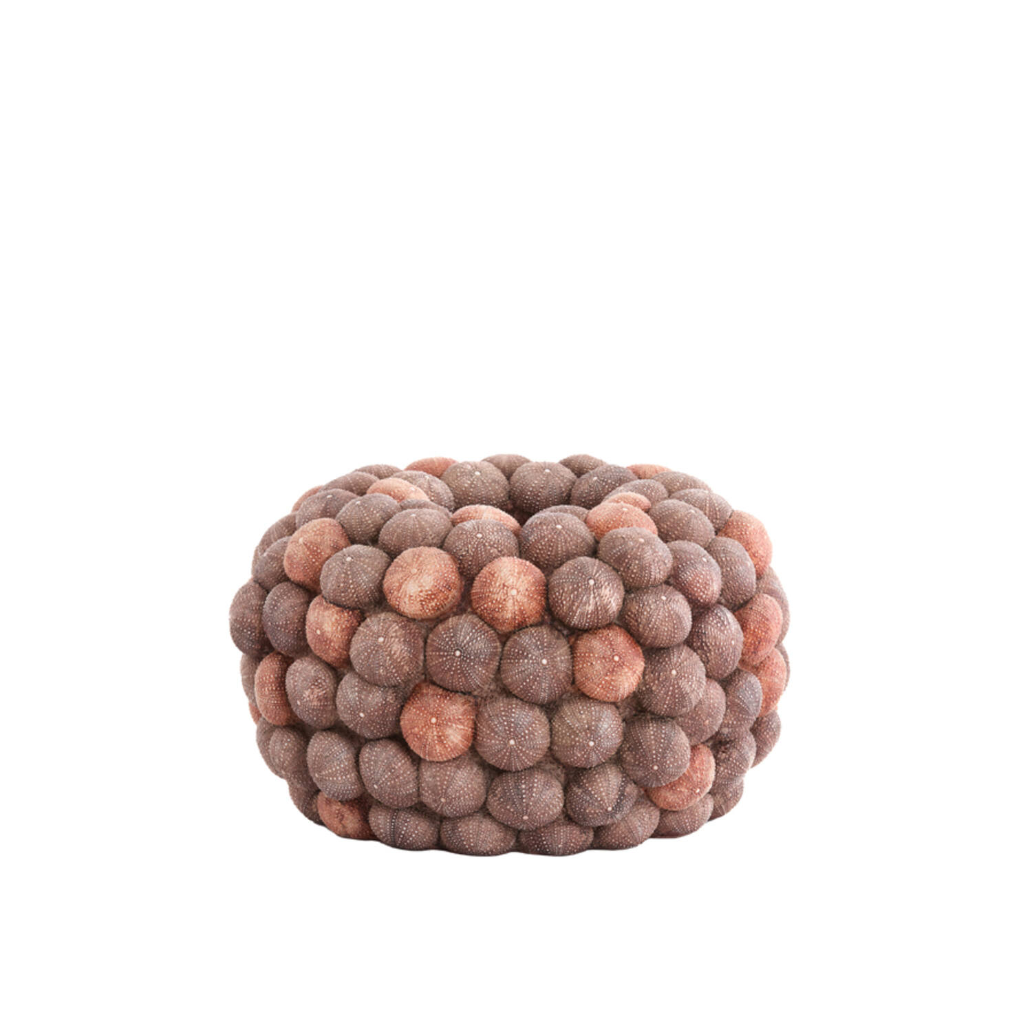 Vase deco Ø40x23,5 cm SEA URCHIN coral red+burgundy