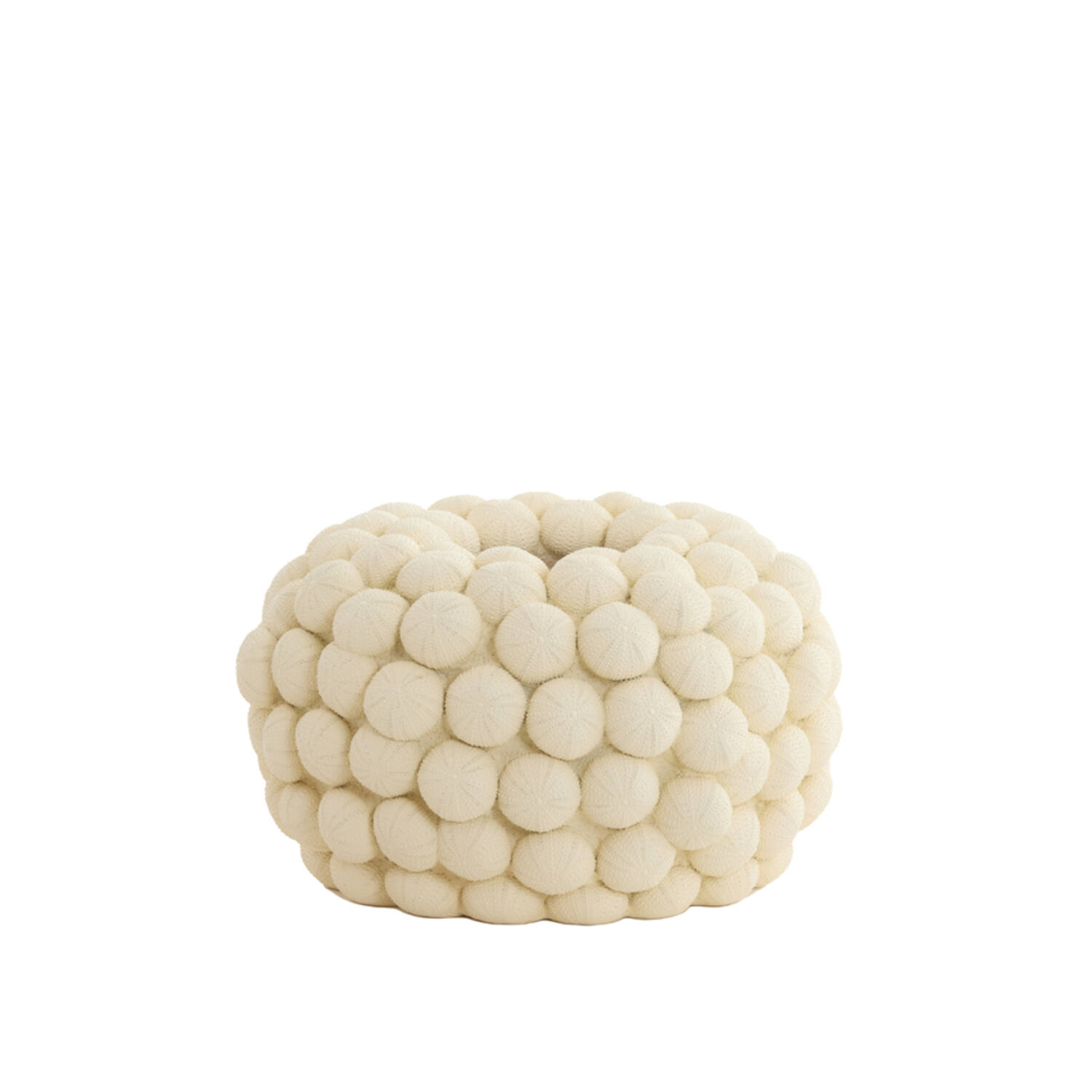 Vase deco Ø40x23,5 cm SEA URCHIN cream