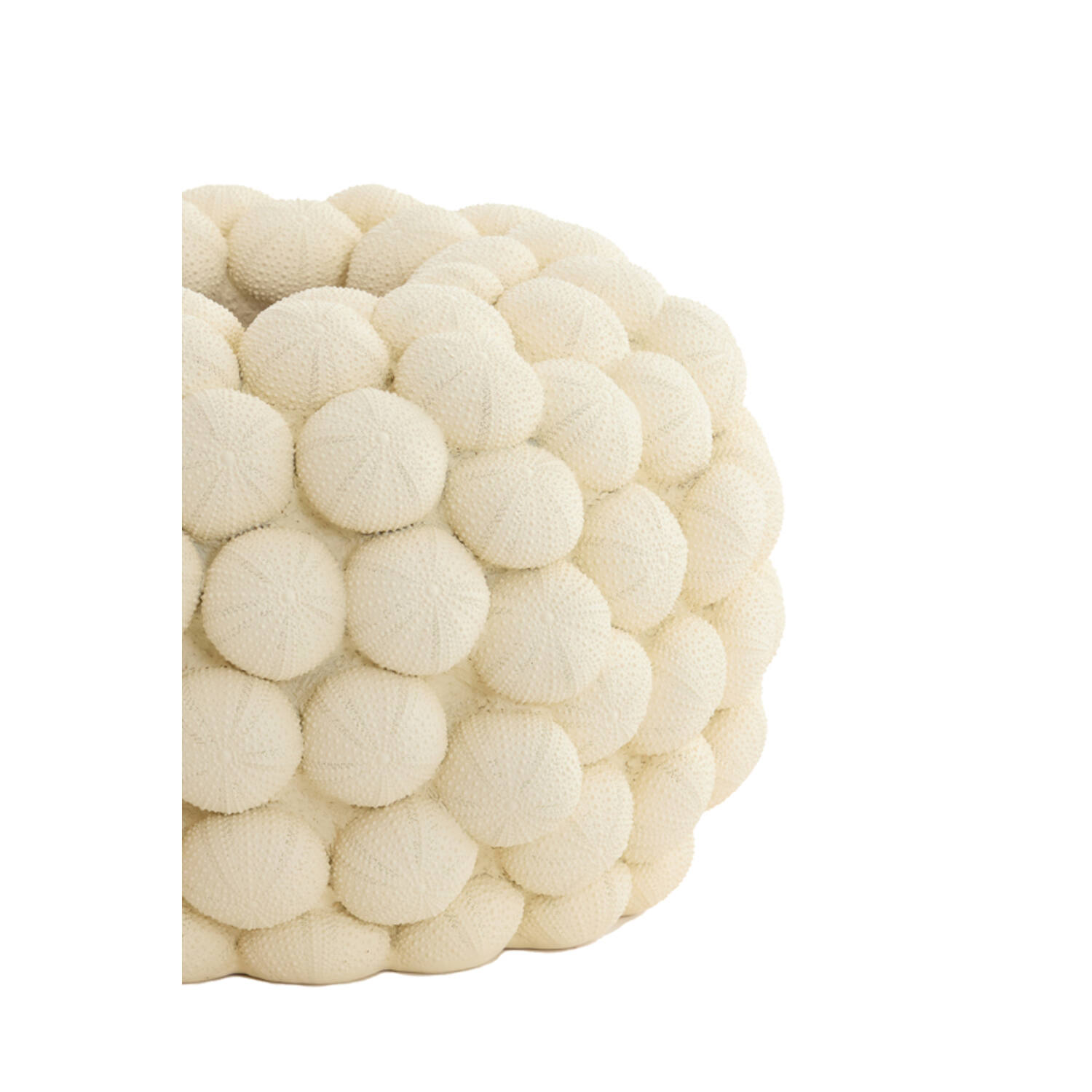 Vase deco Ø40x23,5 cm SEA URCHIN cream