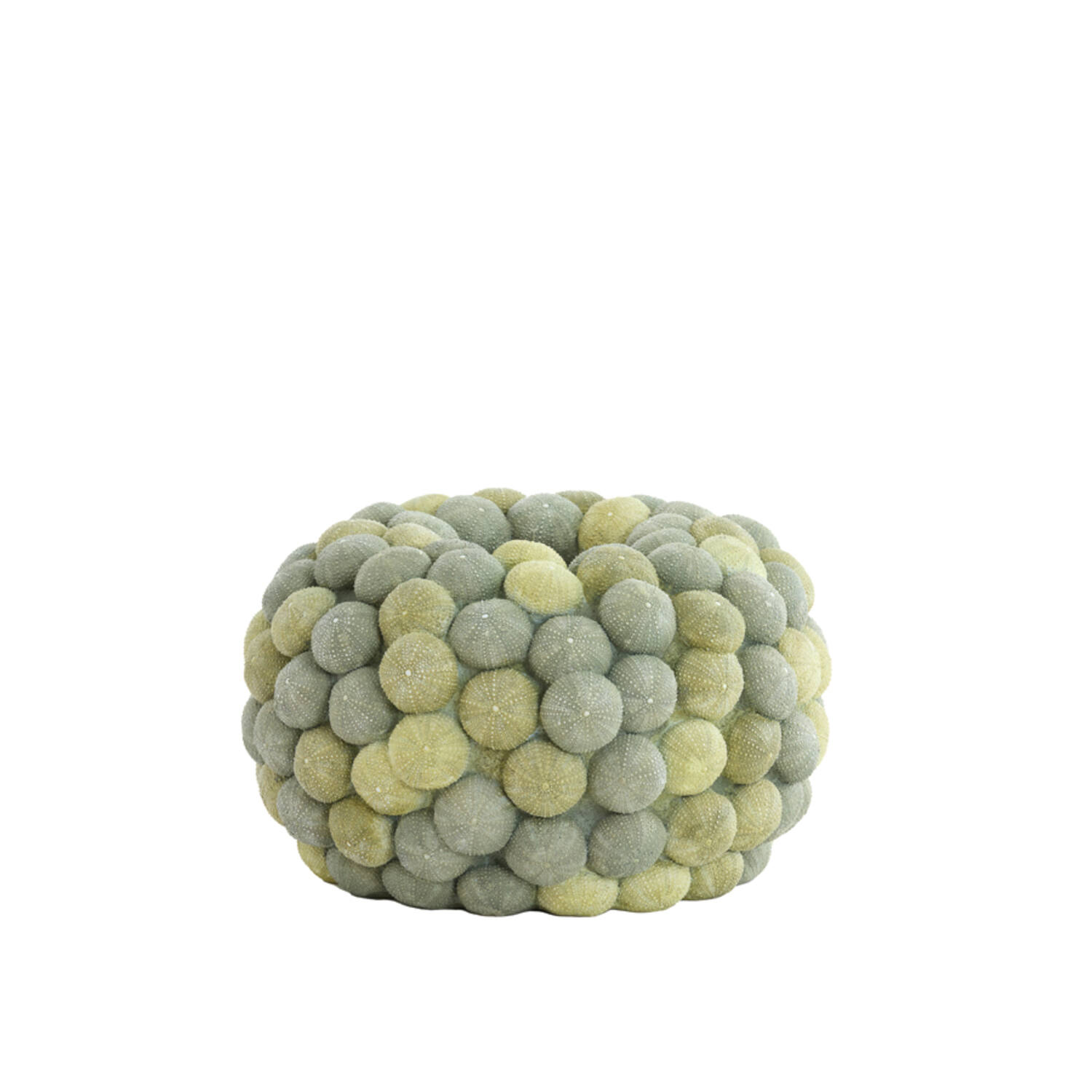 Vase deco Ø40x23,5 cm SEA URCHIN green+dark green
