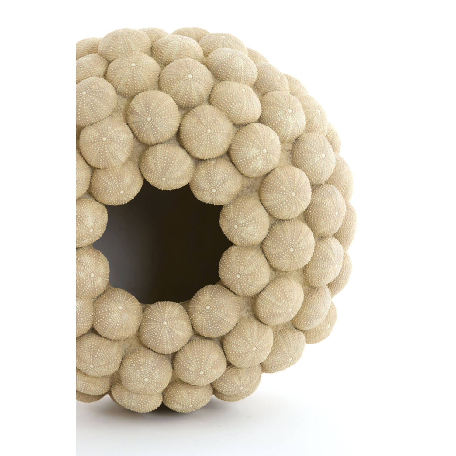 Vase deco Ø40x23,5 cm SEA URCHIN sand