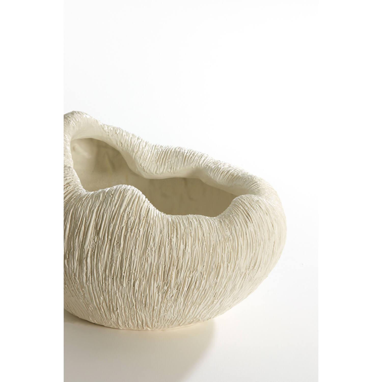 Vaas deco 34x28x21 cm DENISA crème