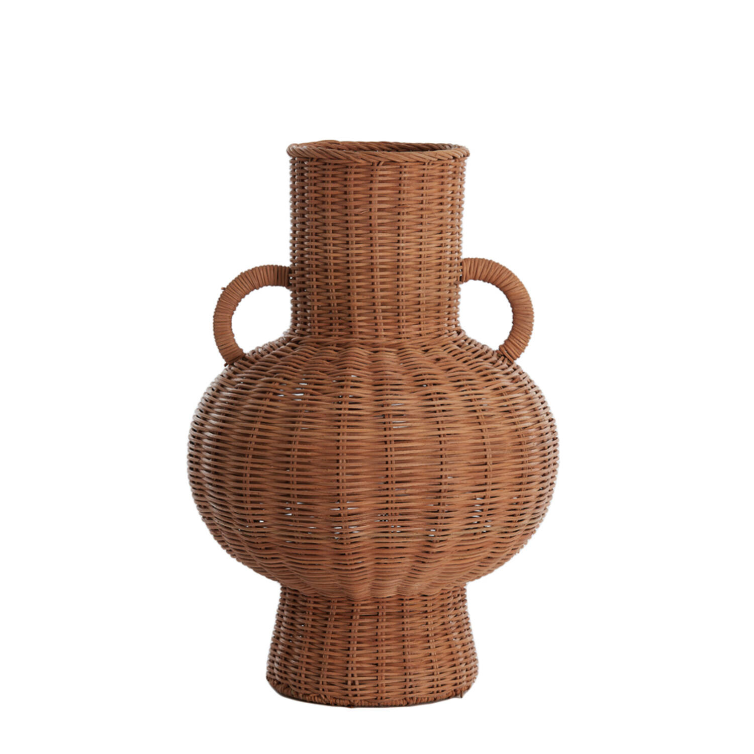 Vaas deco Ø30x43 cm NEIVO rotan bruin