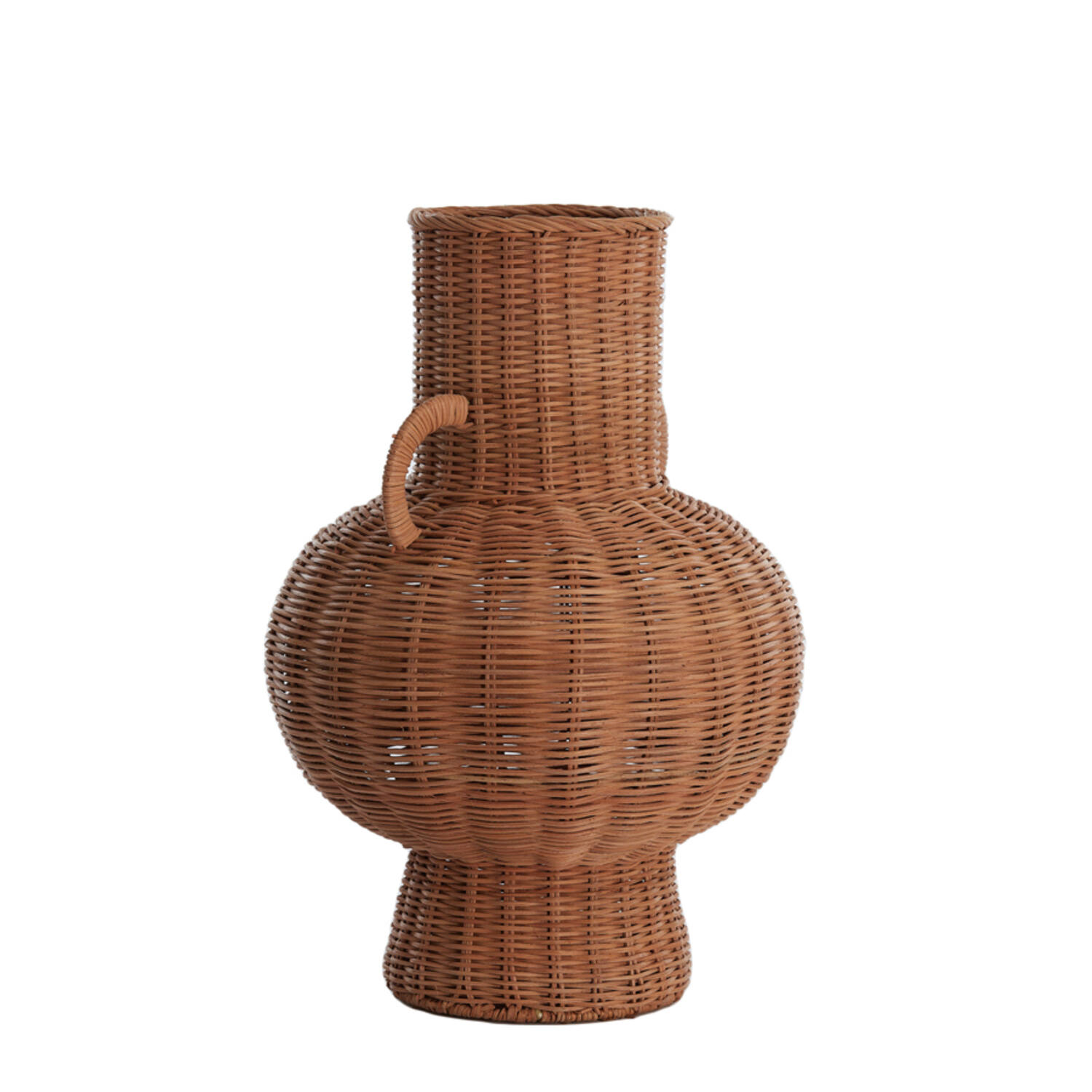 Vaas deco Ø30x43 cm NEIVO rotan bruin