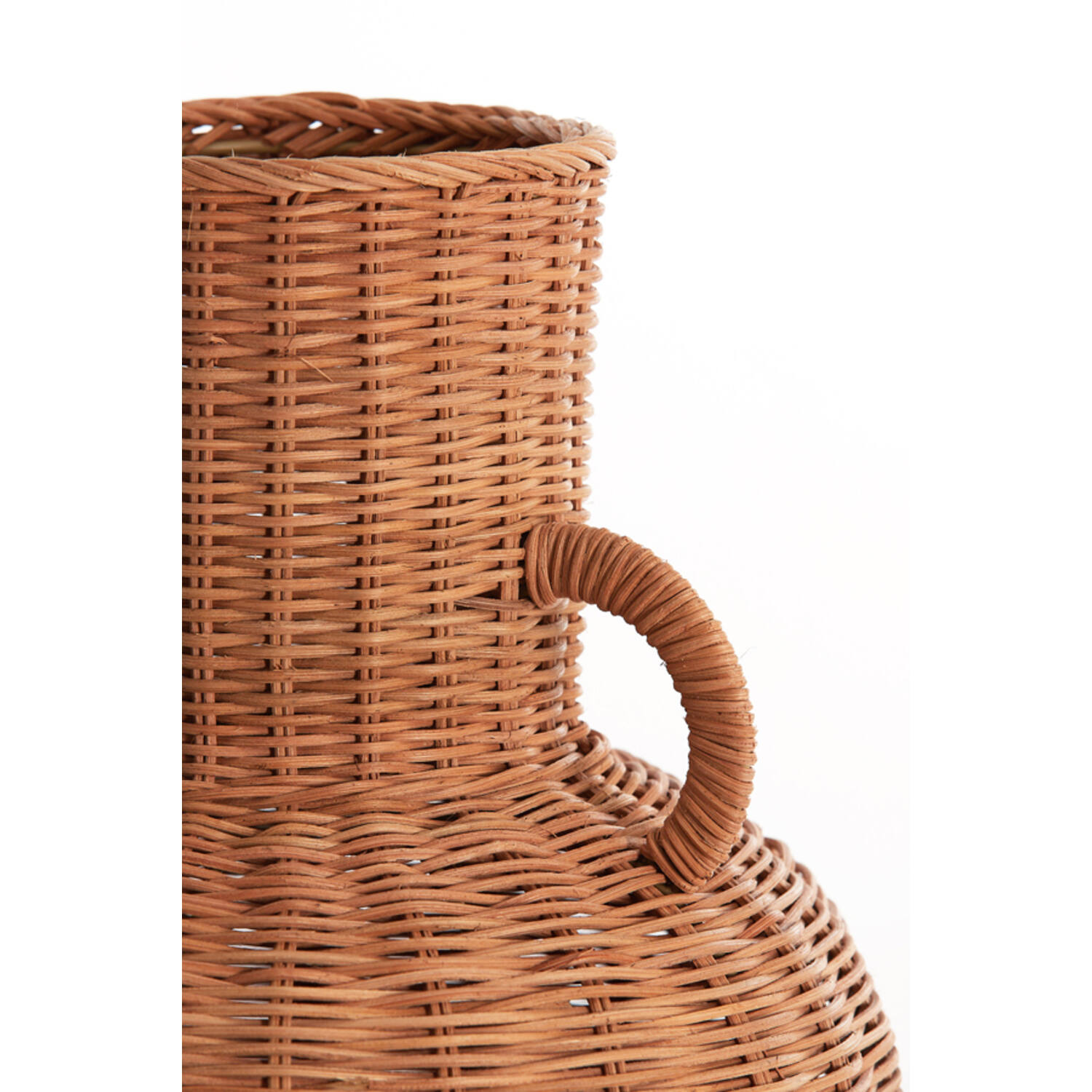 Vaas deco Ø30x43 cm NEIVO rotan bruin
