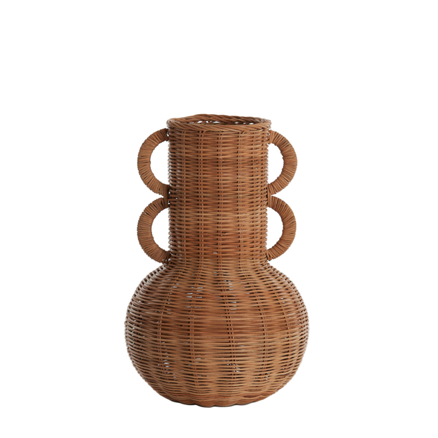 Vaas deco Ø25x38 cm NALEAH rotan bruin