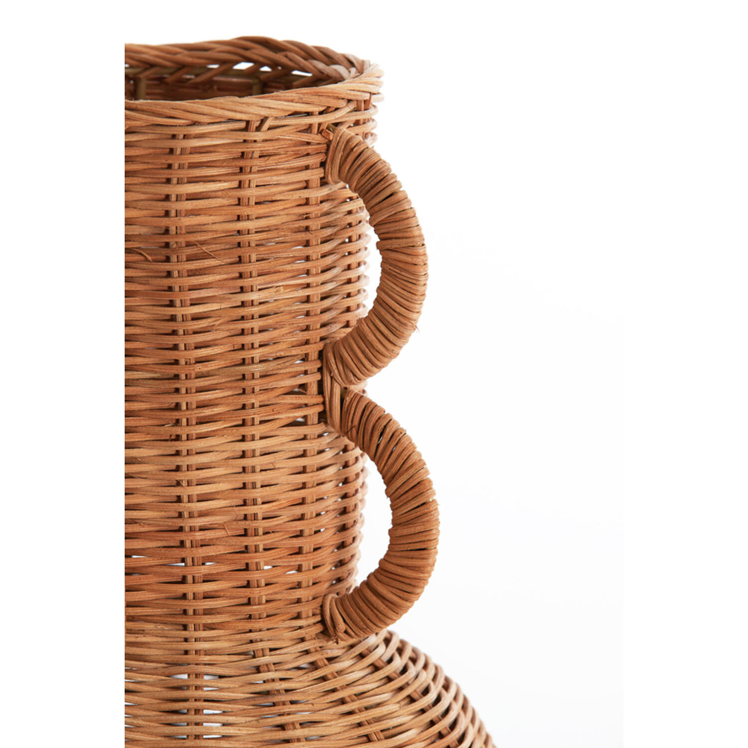 Vaas deco Ø25x38 cm NALEAH rotan bruin