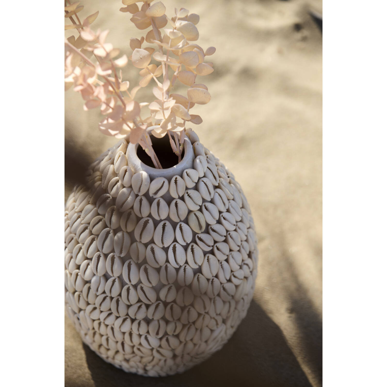 Vaas deco Ø19x28 cm SHELL crème
