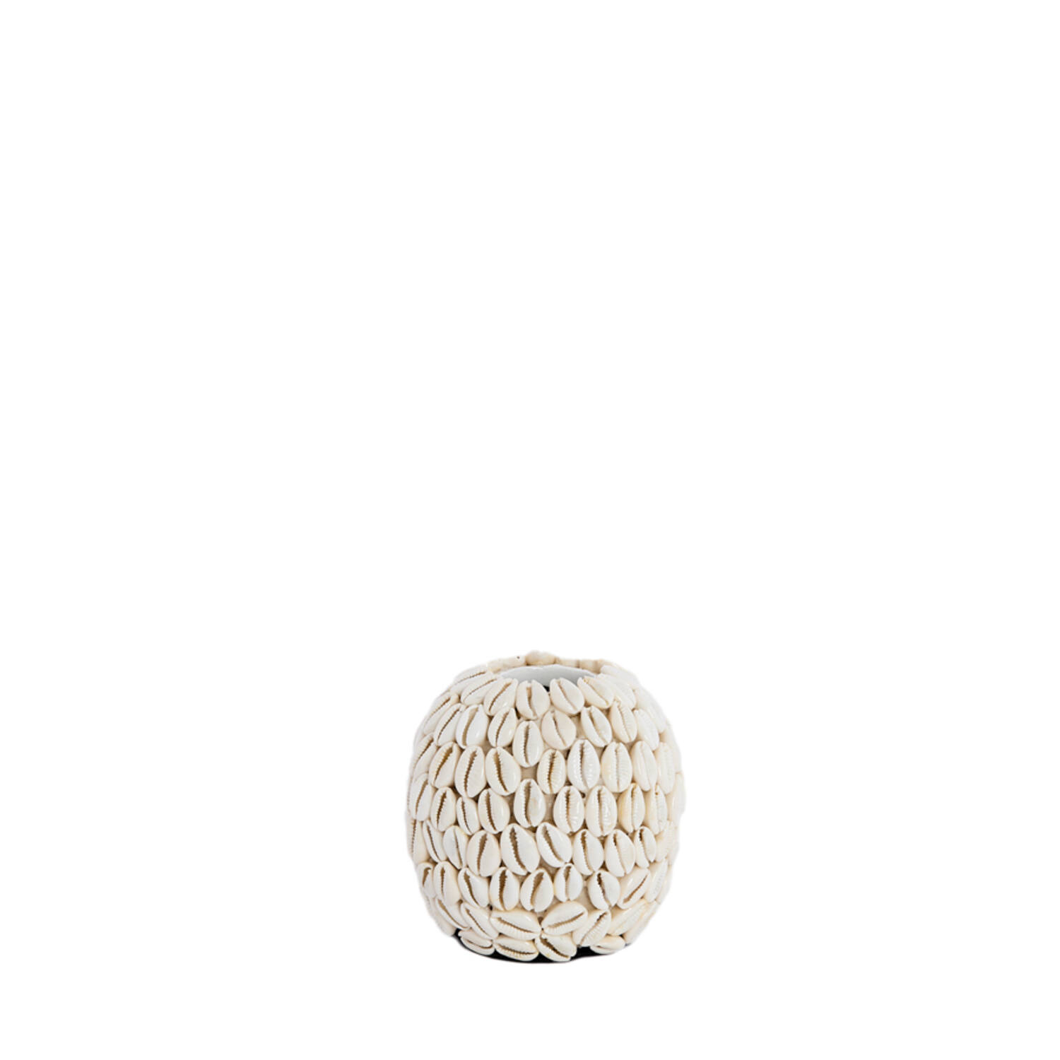 Vase deco Ø12,5x11,5 cm SHELL cream