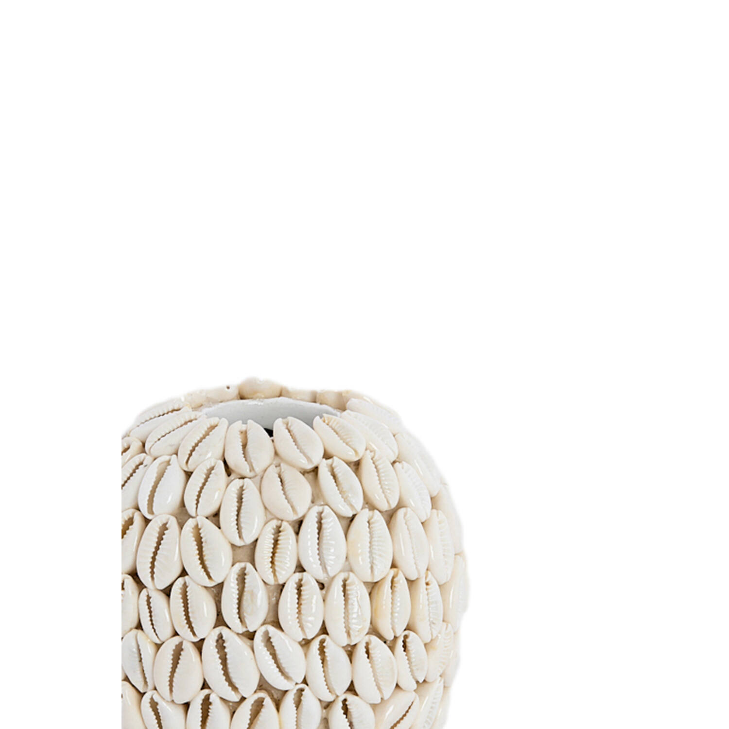 Vase deco Ø12,5x11,5 cm SHELL cream