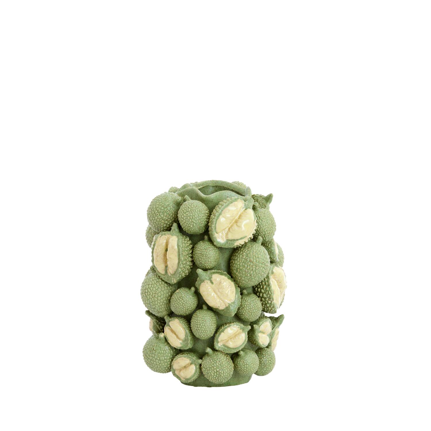 Vaas deco Ø25x30 cm LANIKA keramiek mat groen