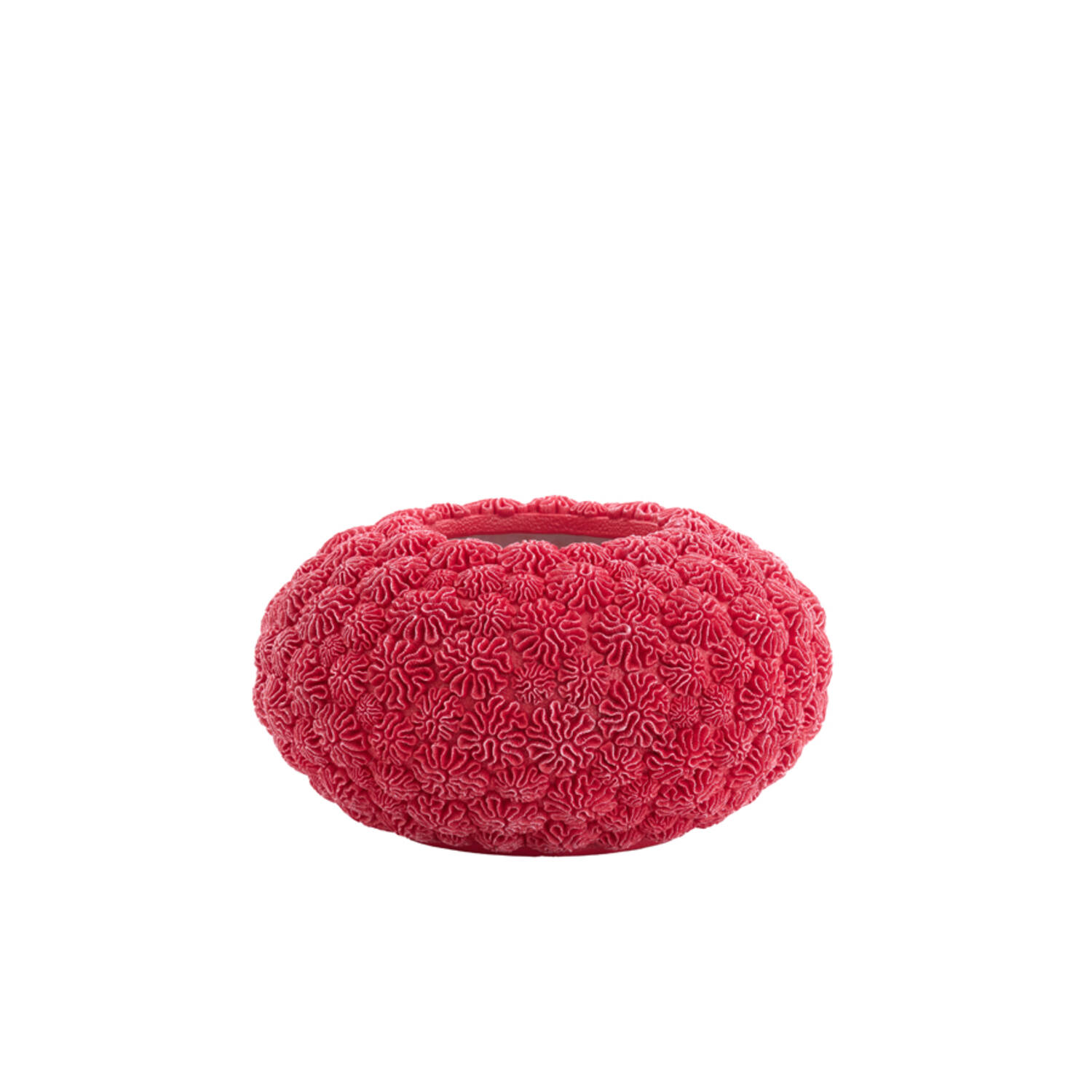 Vase deco Ø47,5x25,5 cm CORAL red