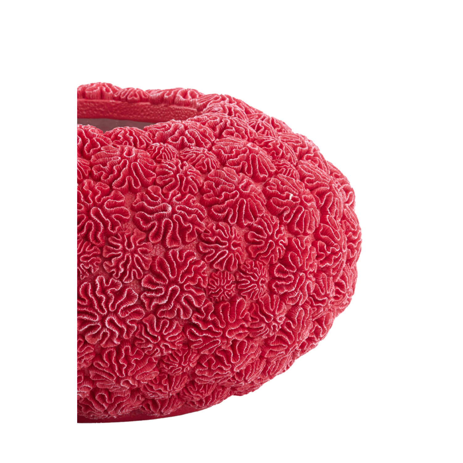 Vase deco Ø47,5x25,5 cm CORAL red