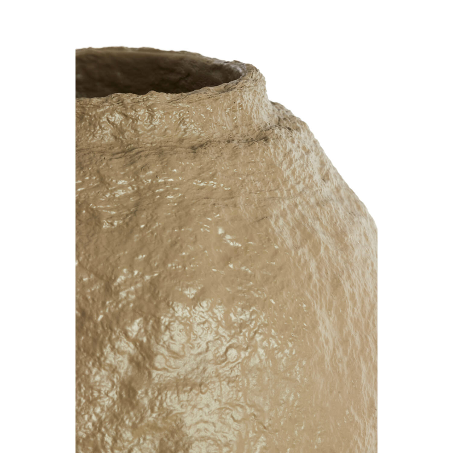 Vaas deco Ø45x60 cm LEANO mat donker bruin