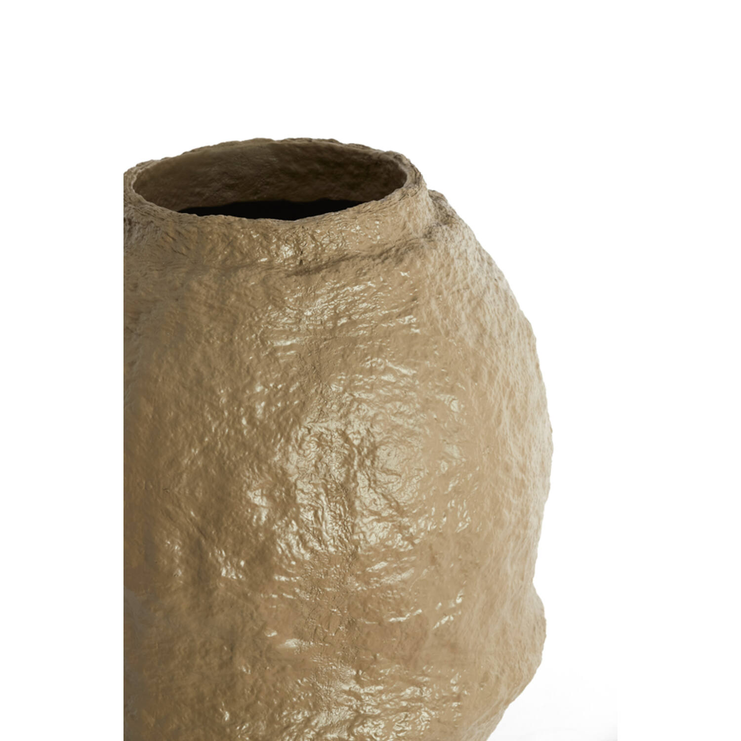 Vaas deco Ø45x60 cm LEANO mat donker bruin