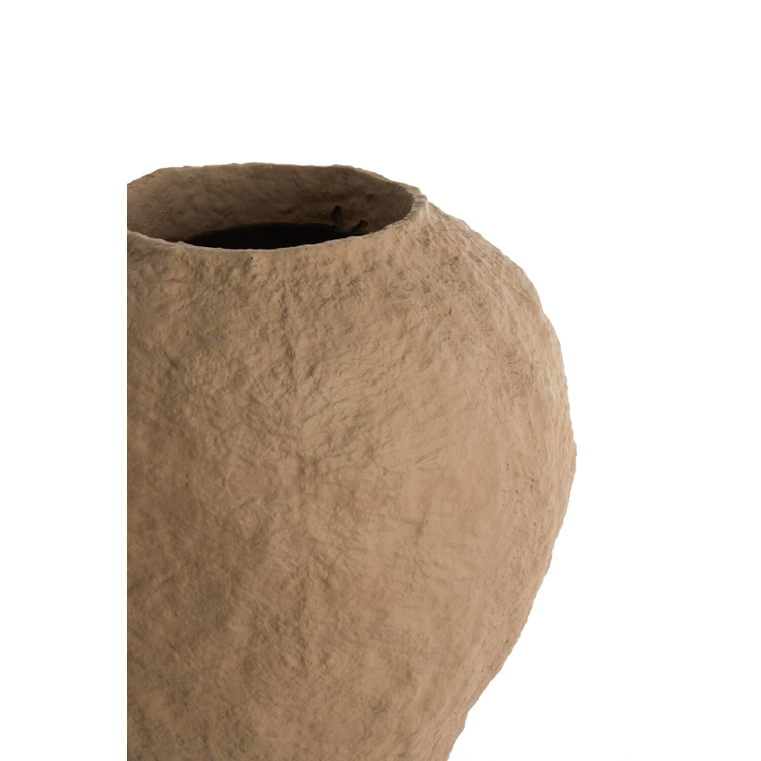 Vase deco Ø45x50 cm PANTOJA matt dark brown