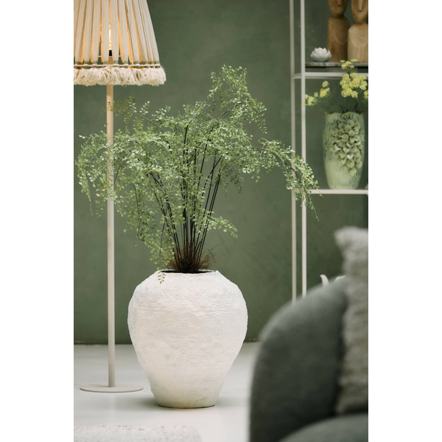 Vaas deco Ø45x50 cm PANTOJA mat crème