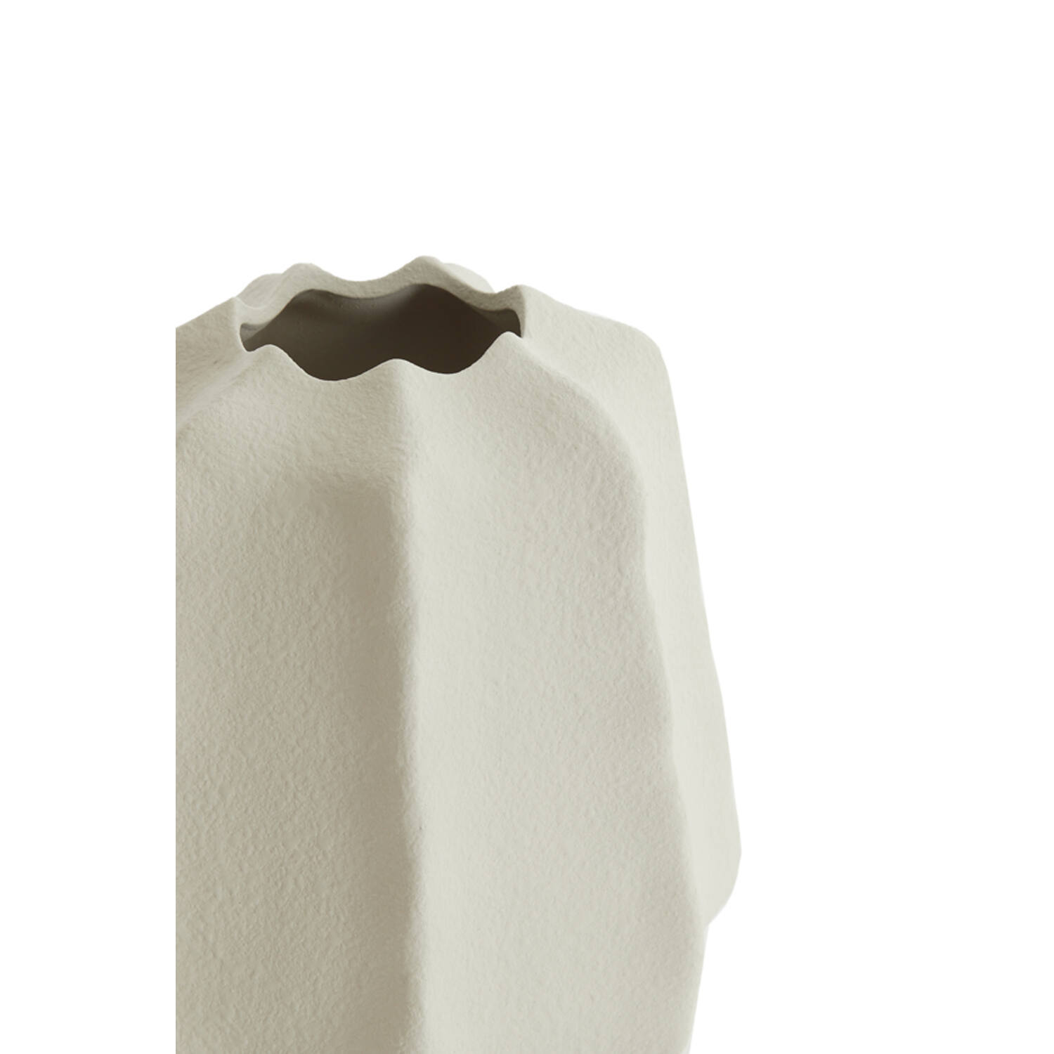 Vaas deco Ø22x25,5 cm ARIEIRO keramiek crème