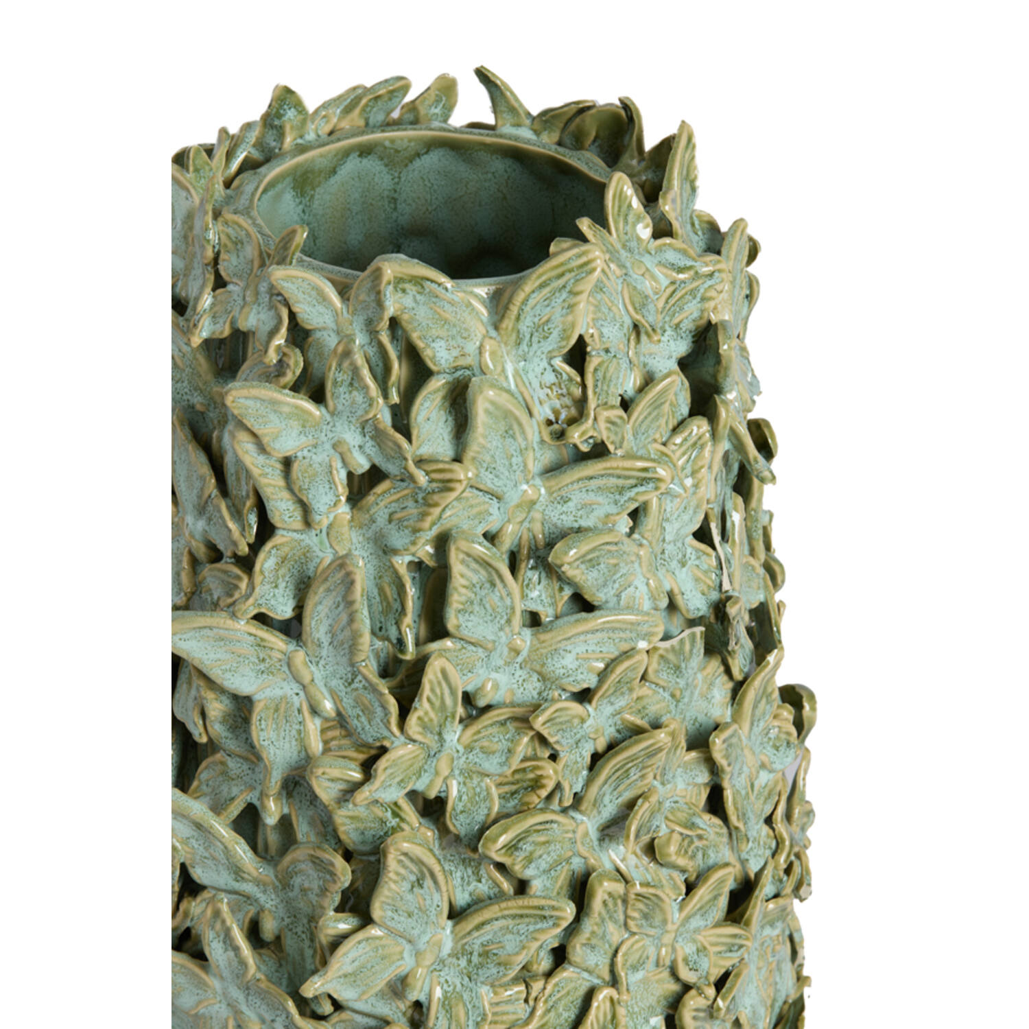 Vase deco Ø17x26 cm MARIPOSA ceramics mint green