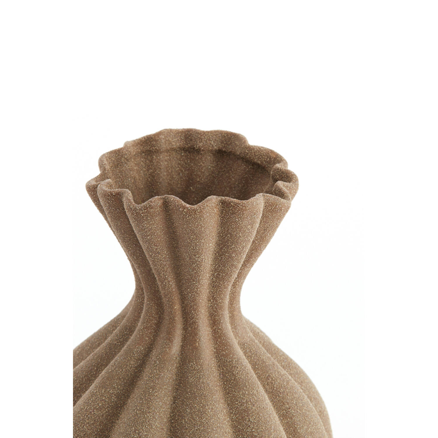Vase deco Ø21,5x40,5 cm SILLIAN ceramics matt brown