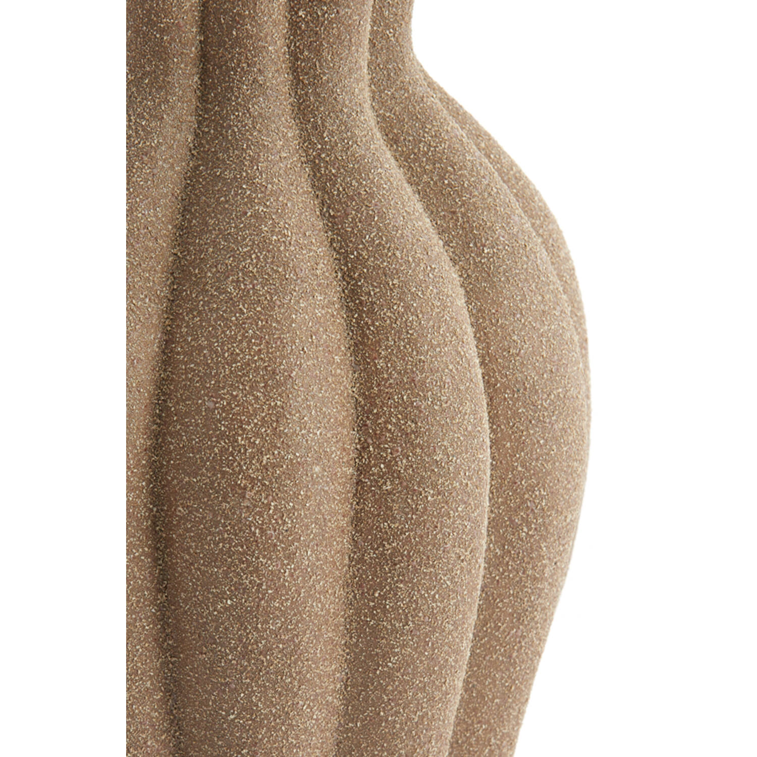 Vase deco Ø17,5x47,5 cm SILVIO ceramics matt brown