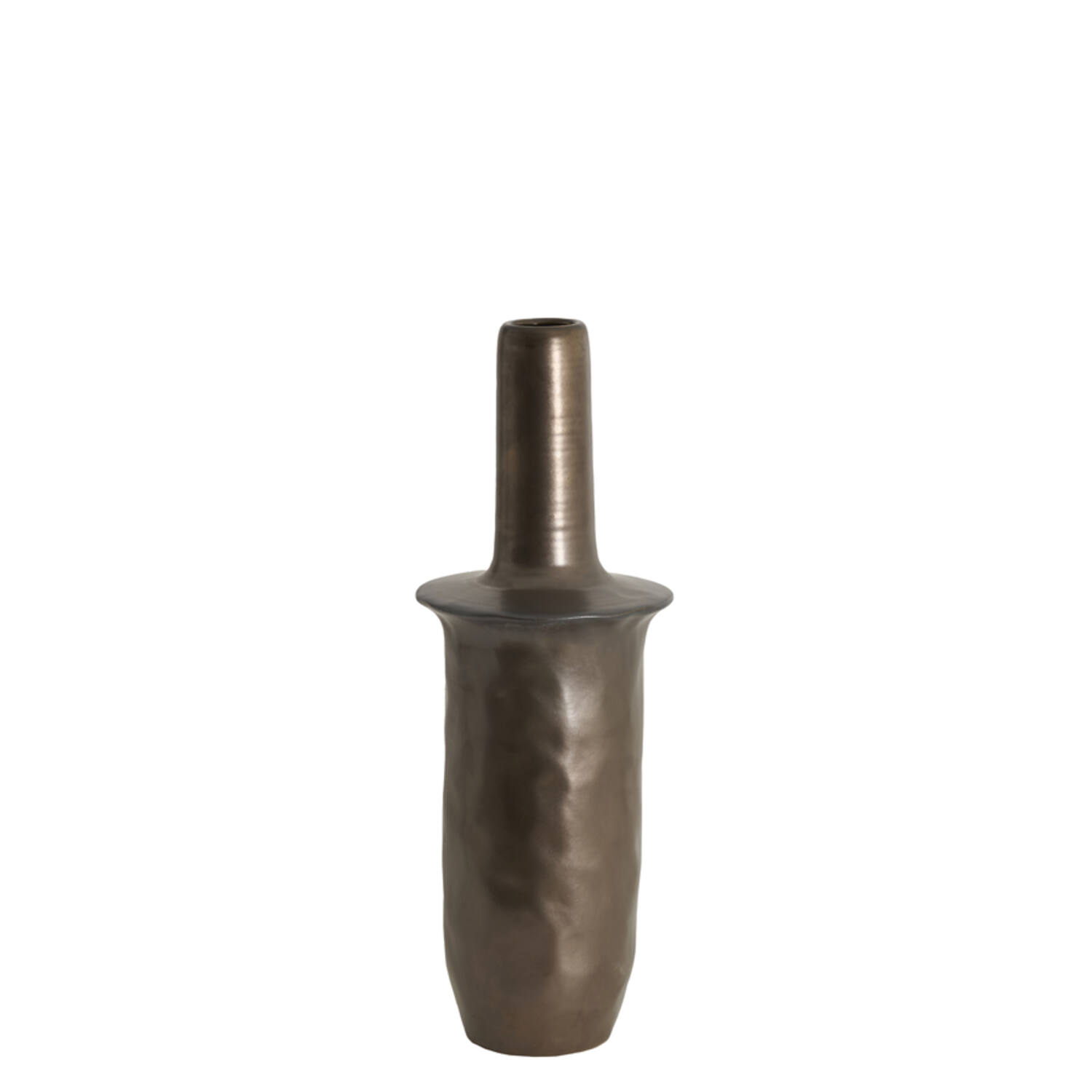 Vase deco Ø19,5x56 cm SENNES ceramics dark bronze