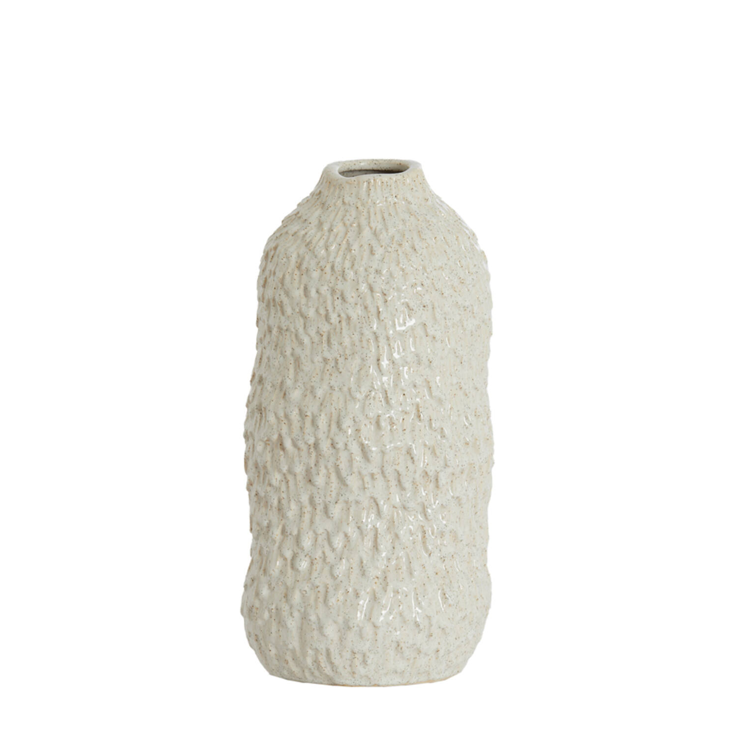 Vaas deco Ø17x35,5 cm ASOLA keramiek crème
