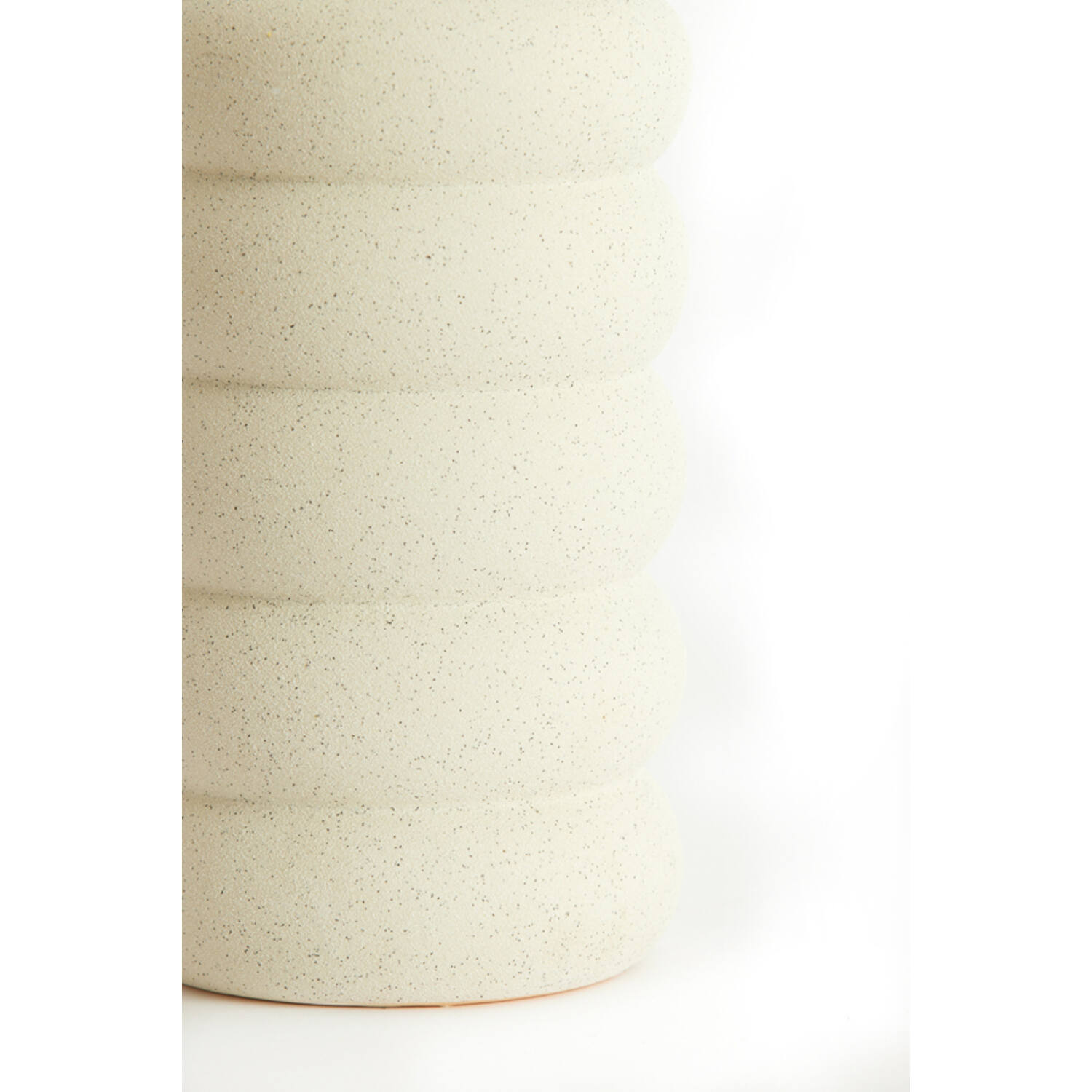 Vaas deco Ø16x29,5 cm TRIORA keramiek mat crème