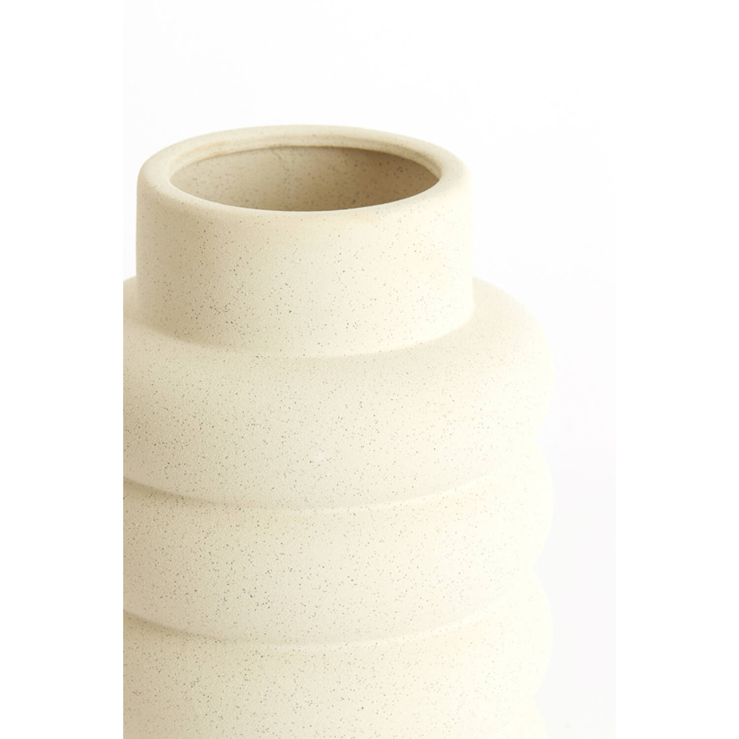 Vase deco Ø23x32,5 cm TRIORA ceramics matt cream