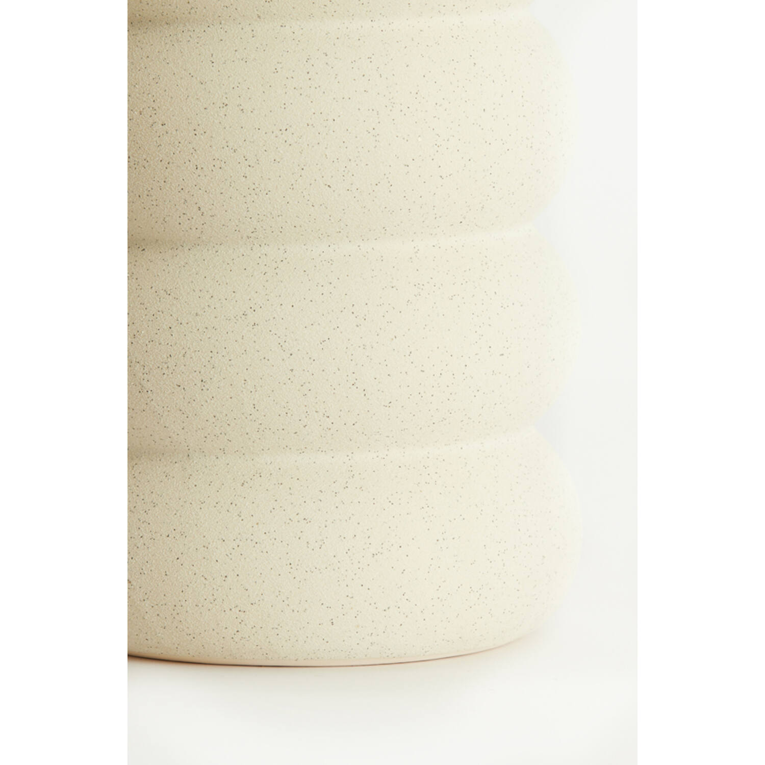 Vaas deco Ø20x42 cm TRIORA keramiek mat crème