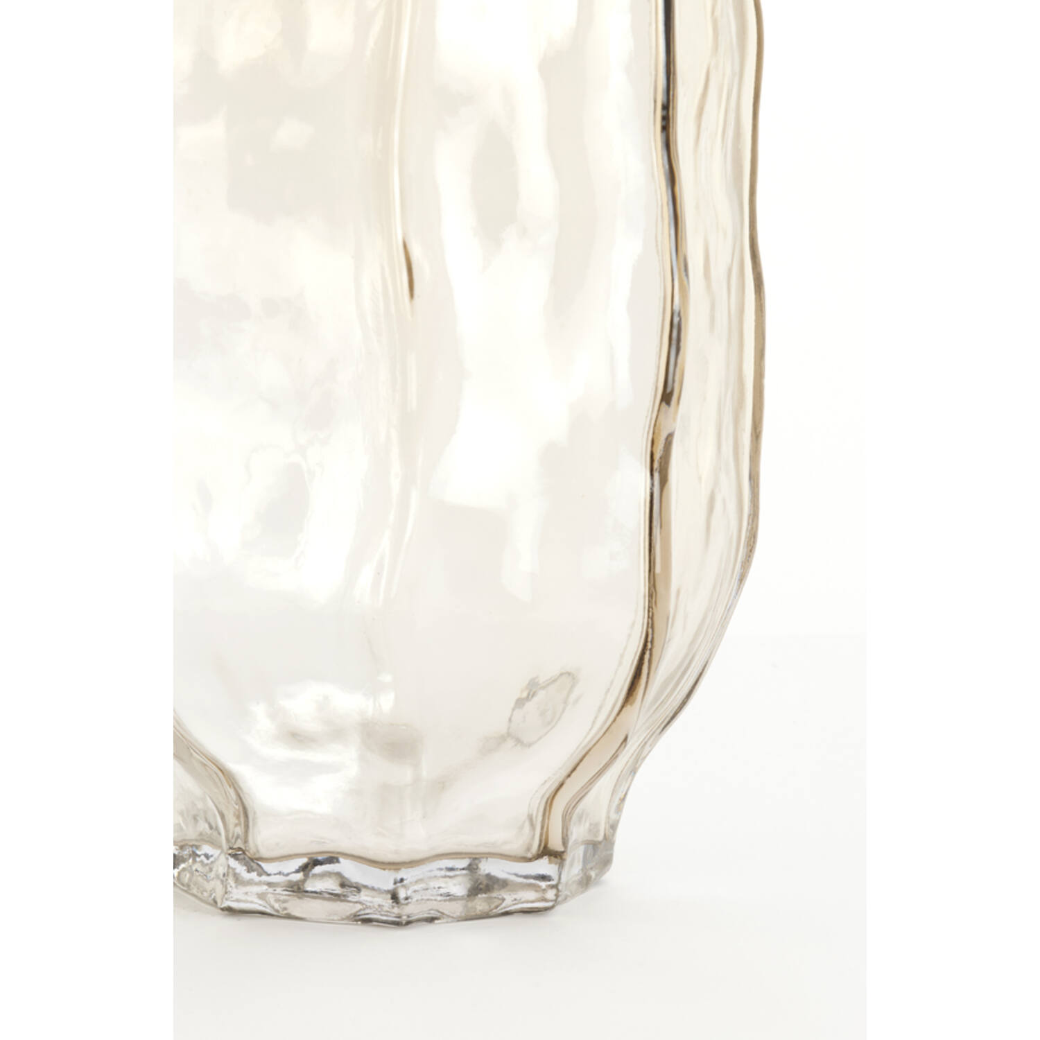 Vase Ø25x44,5 cm TEJEDA glass clear light brown