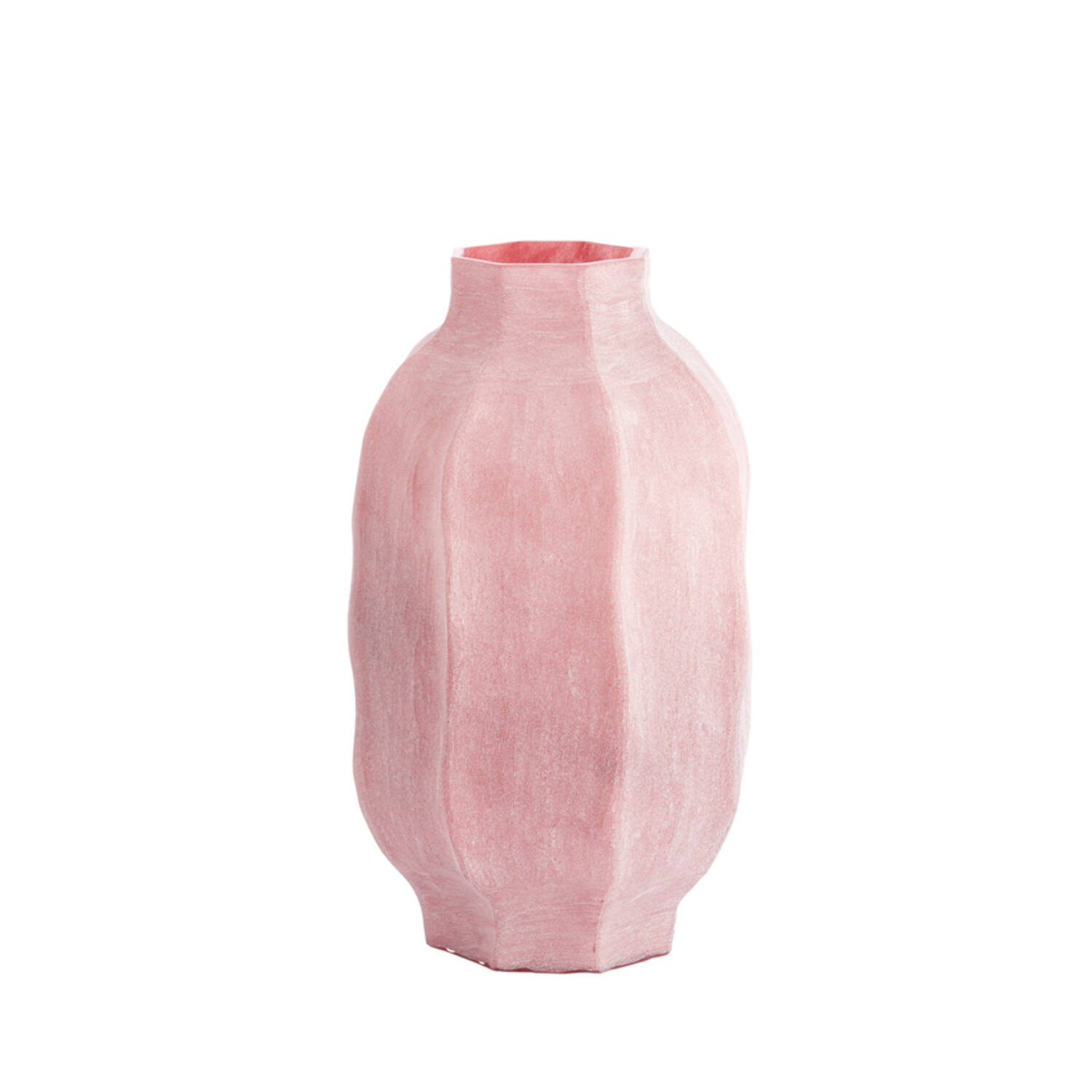 Vase Ø25x44,5 cm TEJEDA glass dark pink