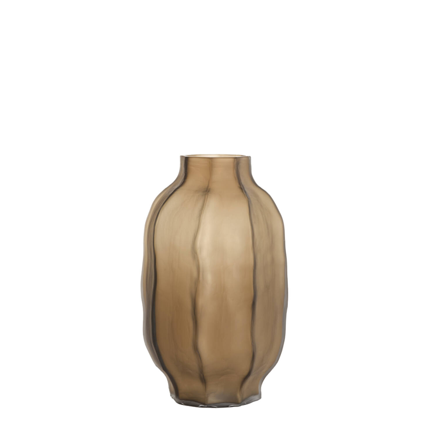 Vase Ø25x44,5 cm TEJEDA glass matt dark brown