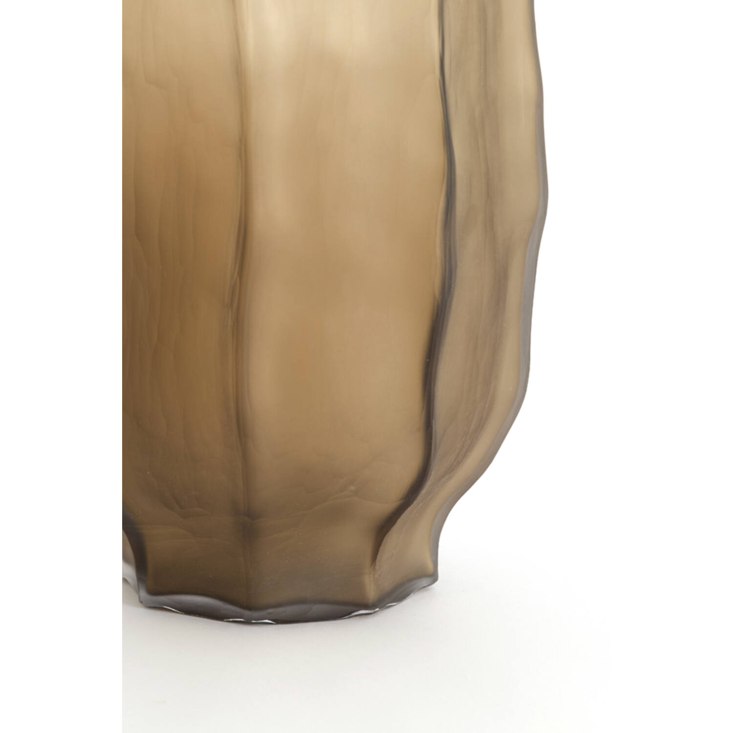 Vase Ø25x44,5 cm TEJEDA glass matt dark brown