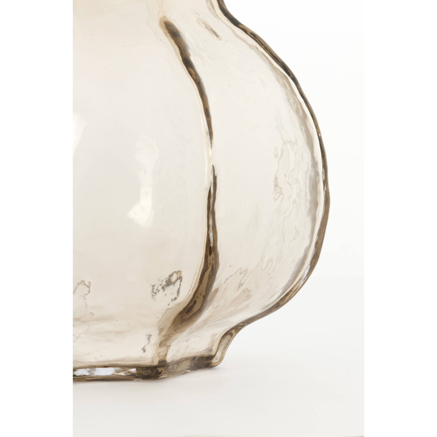 Vase Ø32,5x32 cm TEJEDA glass clear light brown