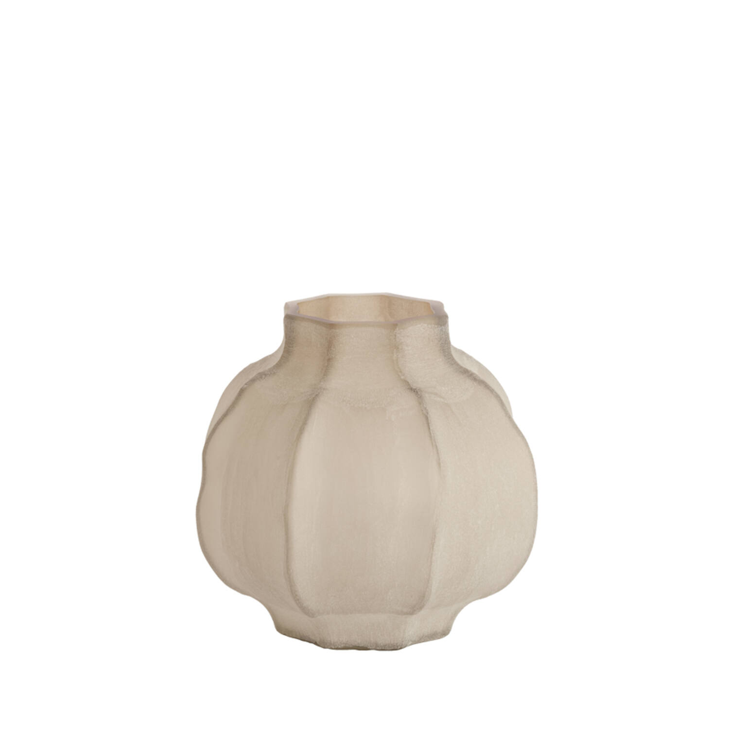 Vase Ø32,5x32 cm TEJEDA glass light brown