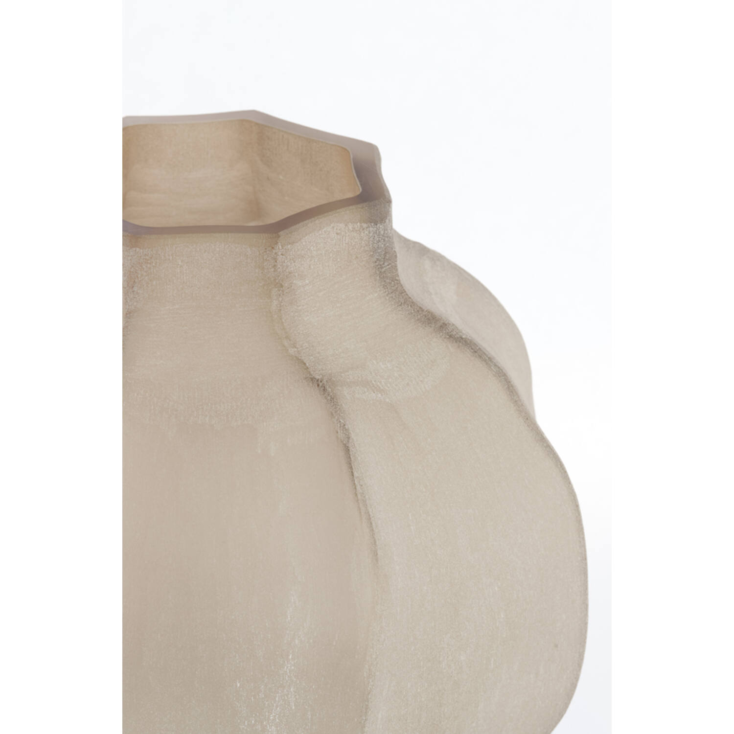 Vase Ø32,5x32 cm TEJEDA glass light brown