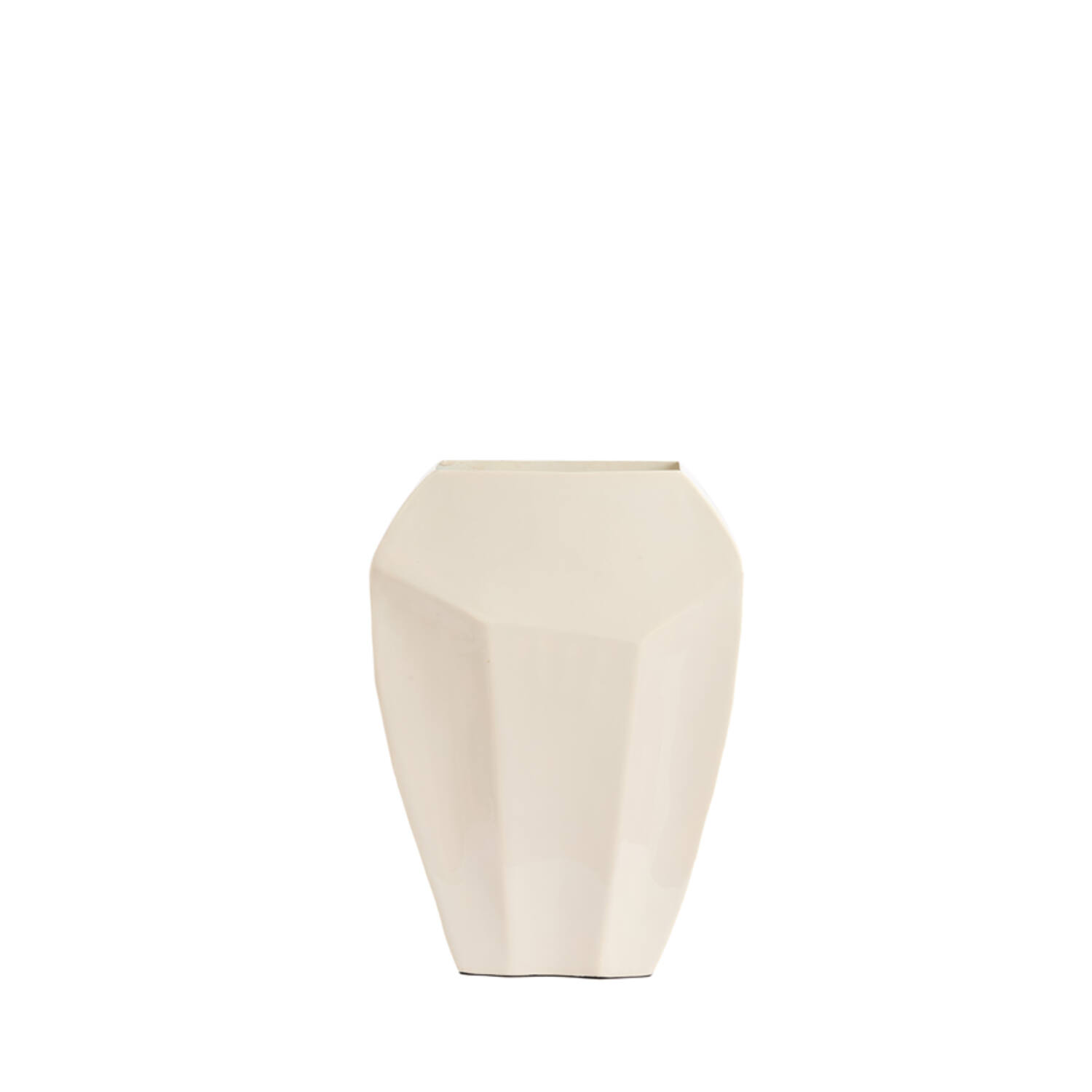 Vase deco 25x11x34 cm CORDOBA shiny cream