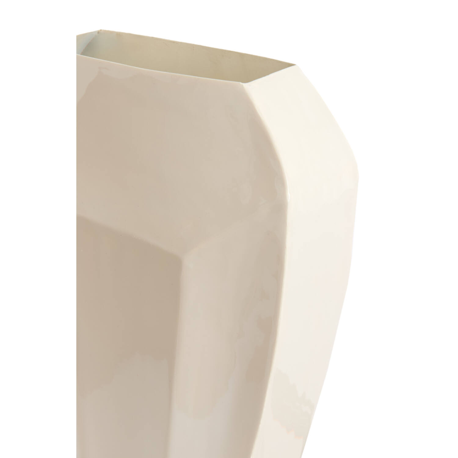 Vase deco 25x11x34 cm CORDOBA shiny cream