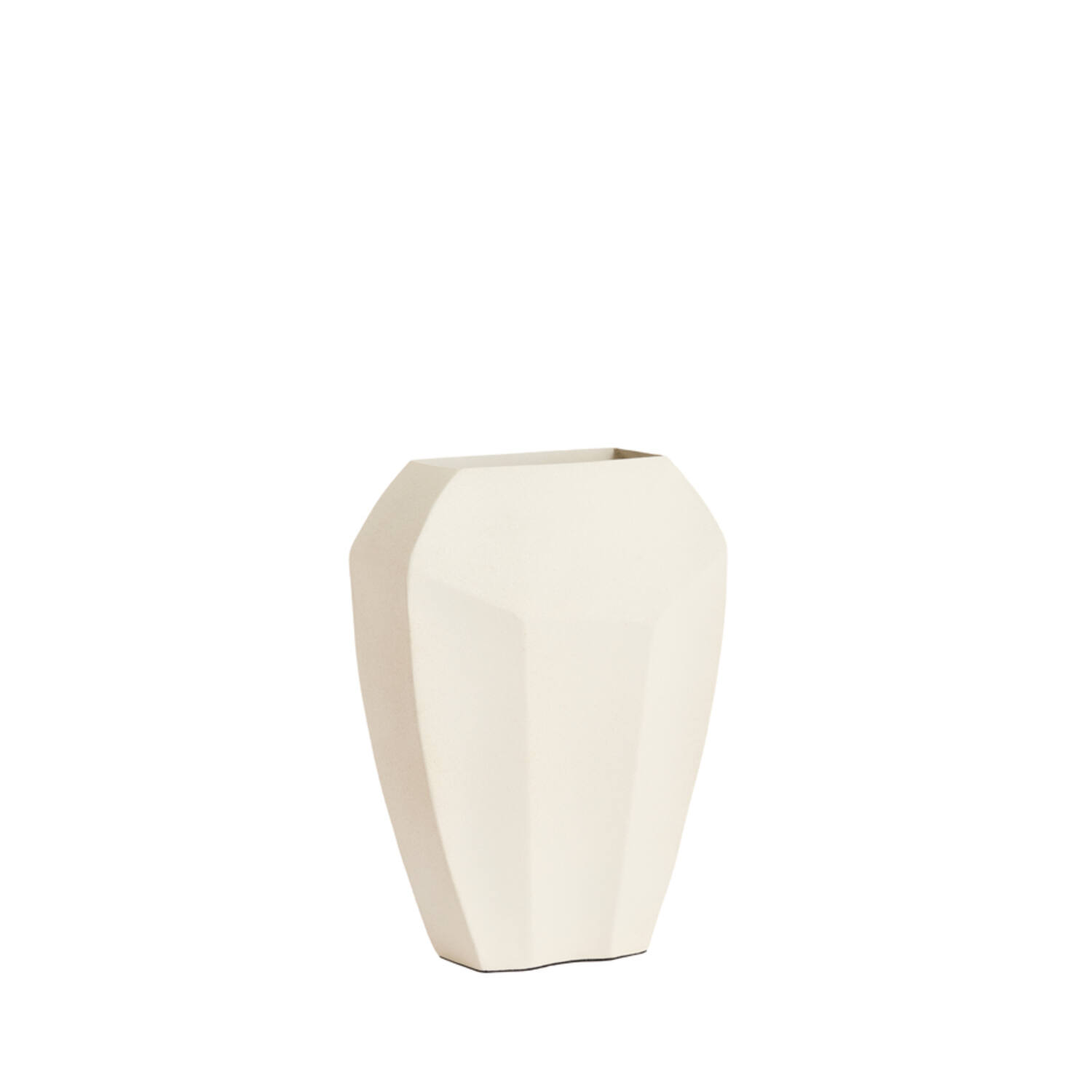Vaas deco 25x11x34 cm CORDOBA mat crème