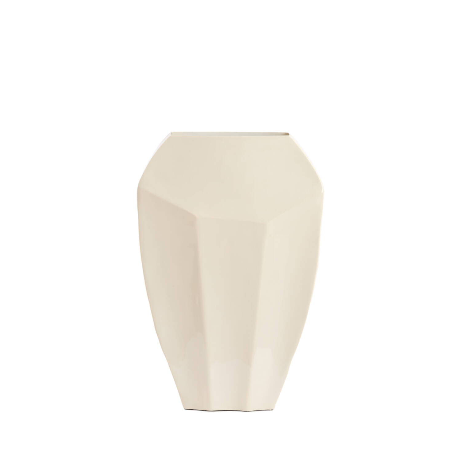 Vaas deco 30x13x45 cm CORDOBA glans crème
