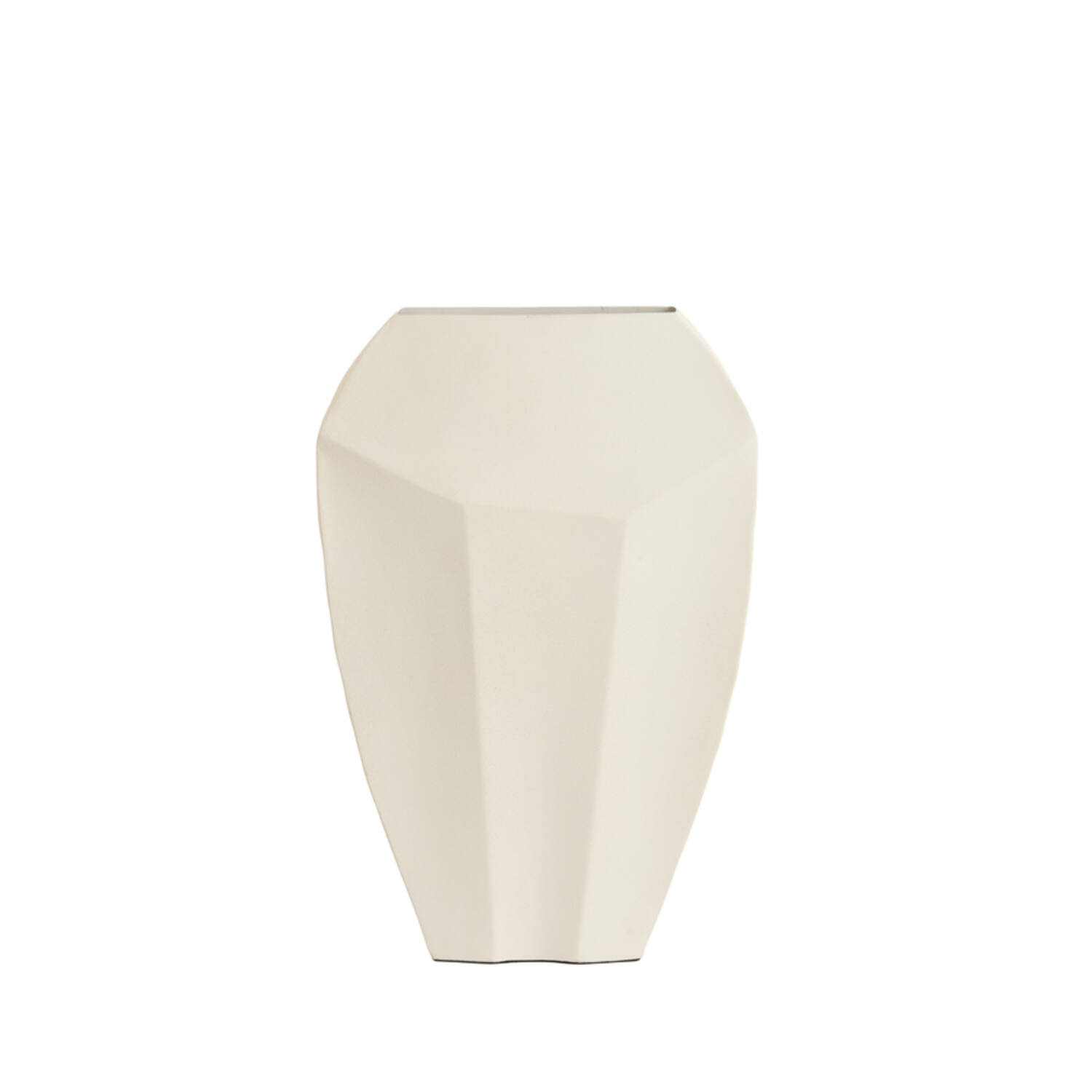 Vaas deco 30x13x45 cm CORDOBA mat crème