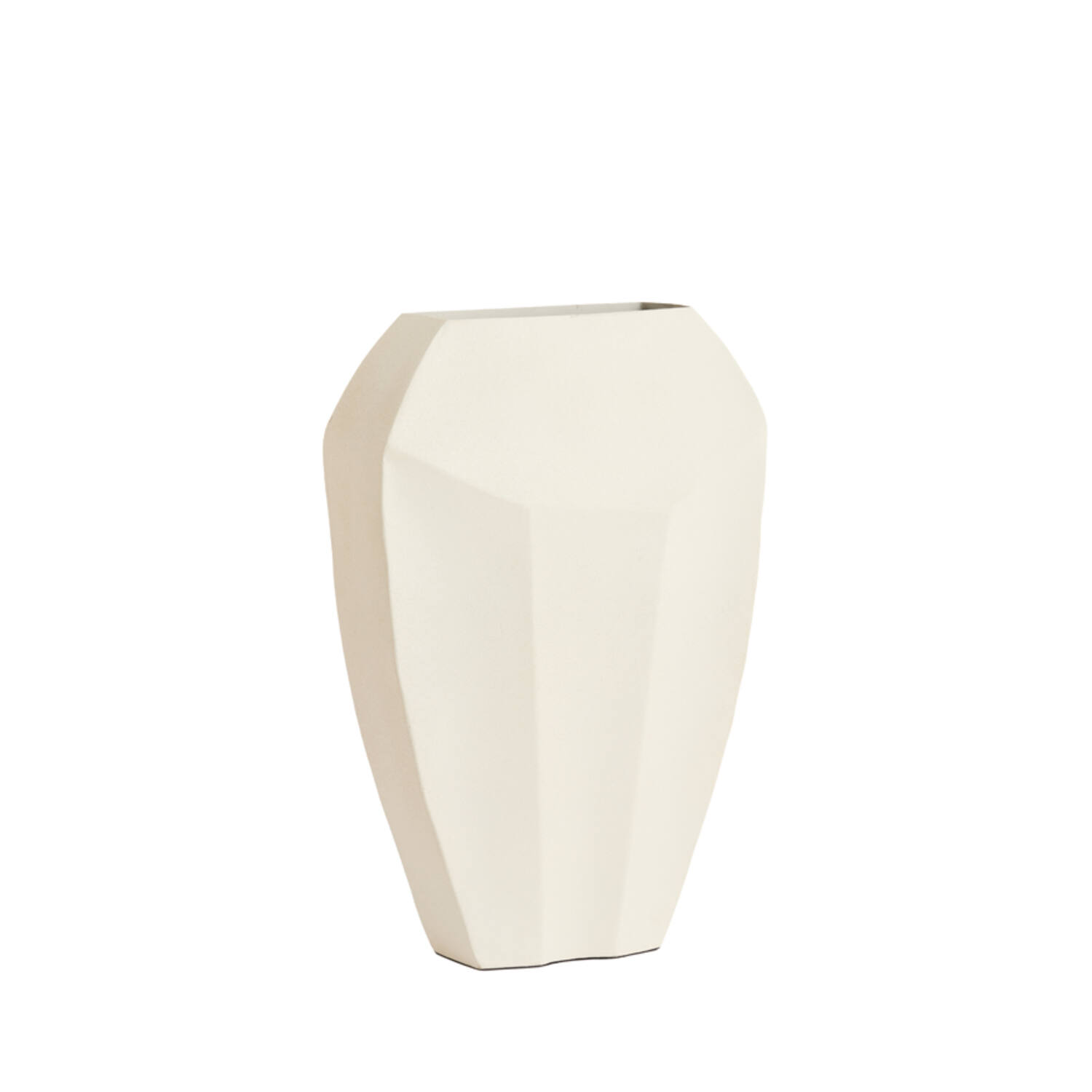 Vaas deco 30x13x45 cm CORDOBA mat crème