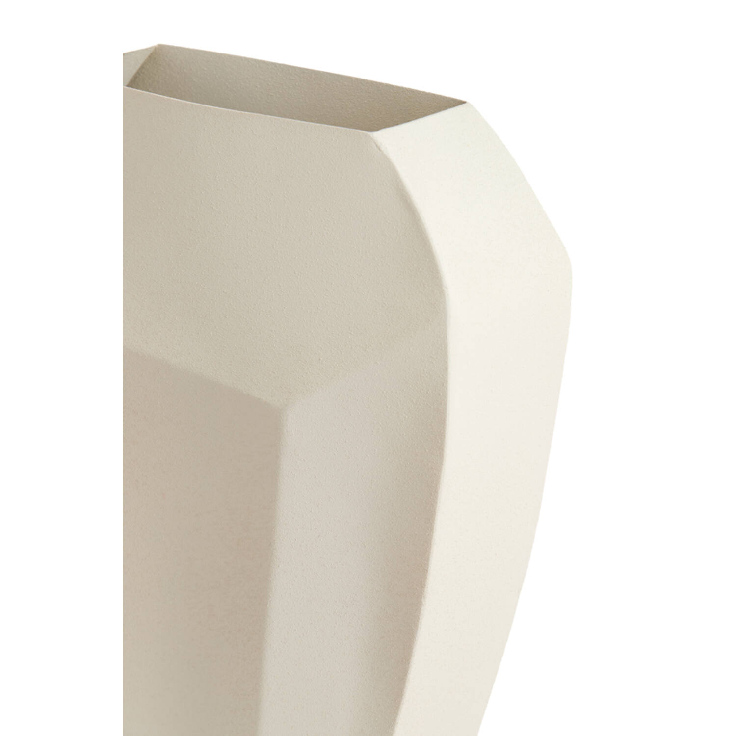 Vaas deco 30x13x45 cm CORDOBA mat crème