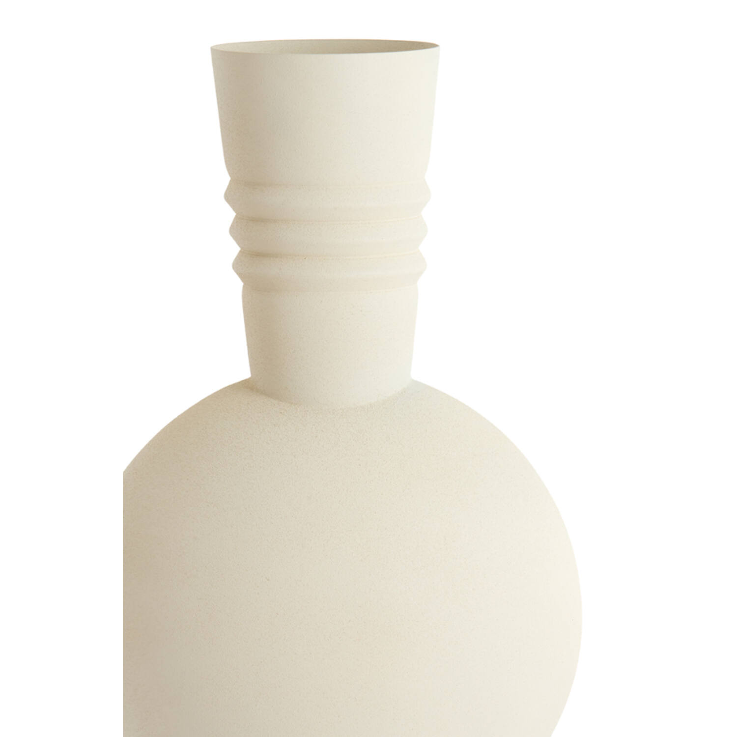 Vaas deco Ø18x54,5 cm KAVANSI mat crème