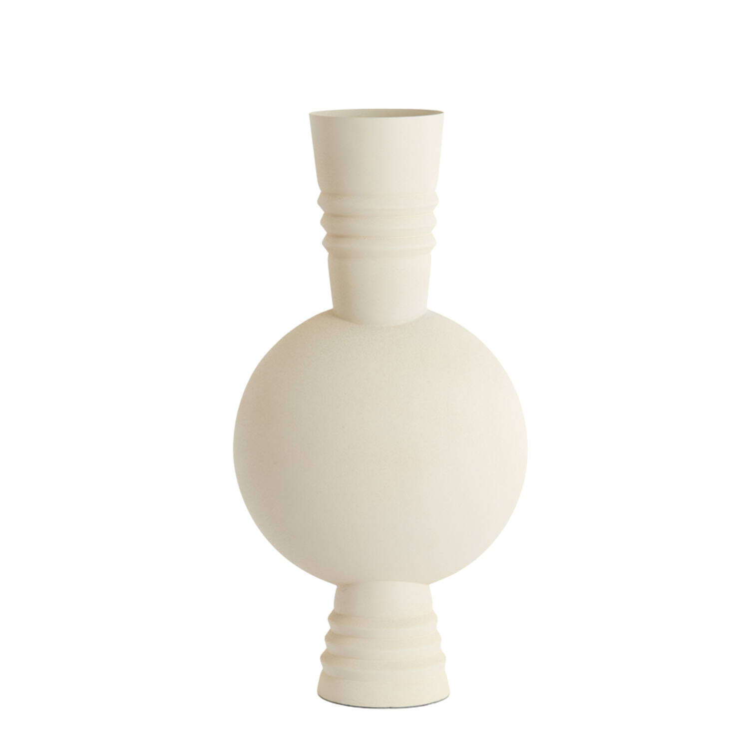 Vaas deco Ø21x60 cm KAVANSI mat crème