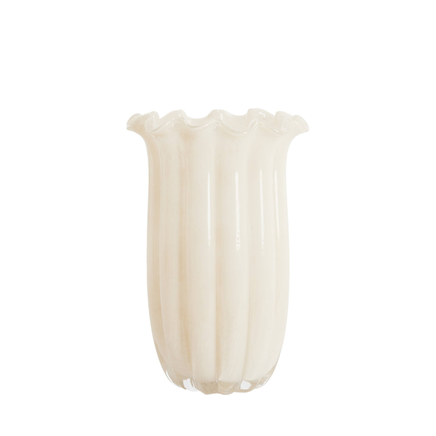 Vaas Ø23,5x38 cm SEDONA glas crème