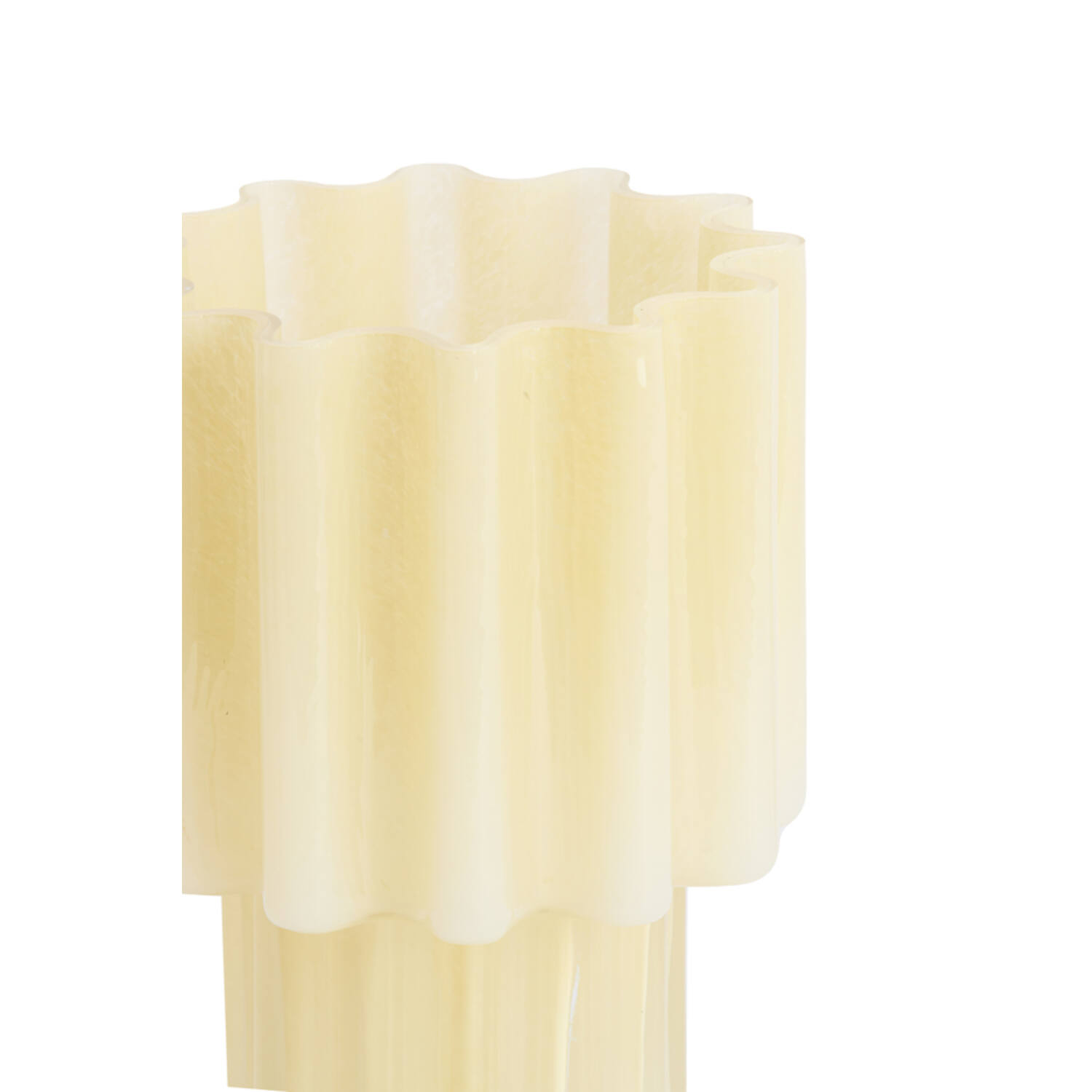 Vase Ø18x25 cm KOYARI glass cream