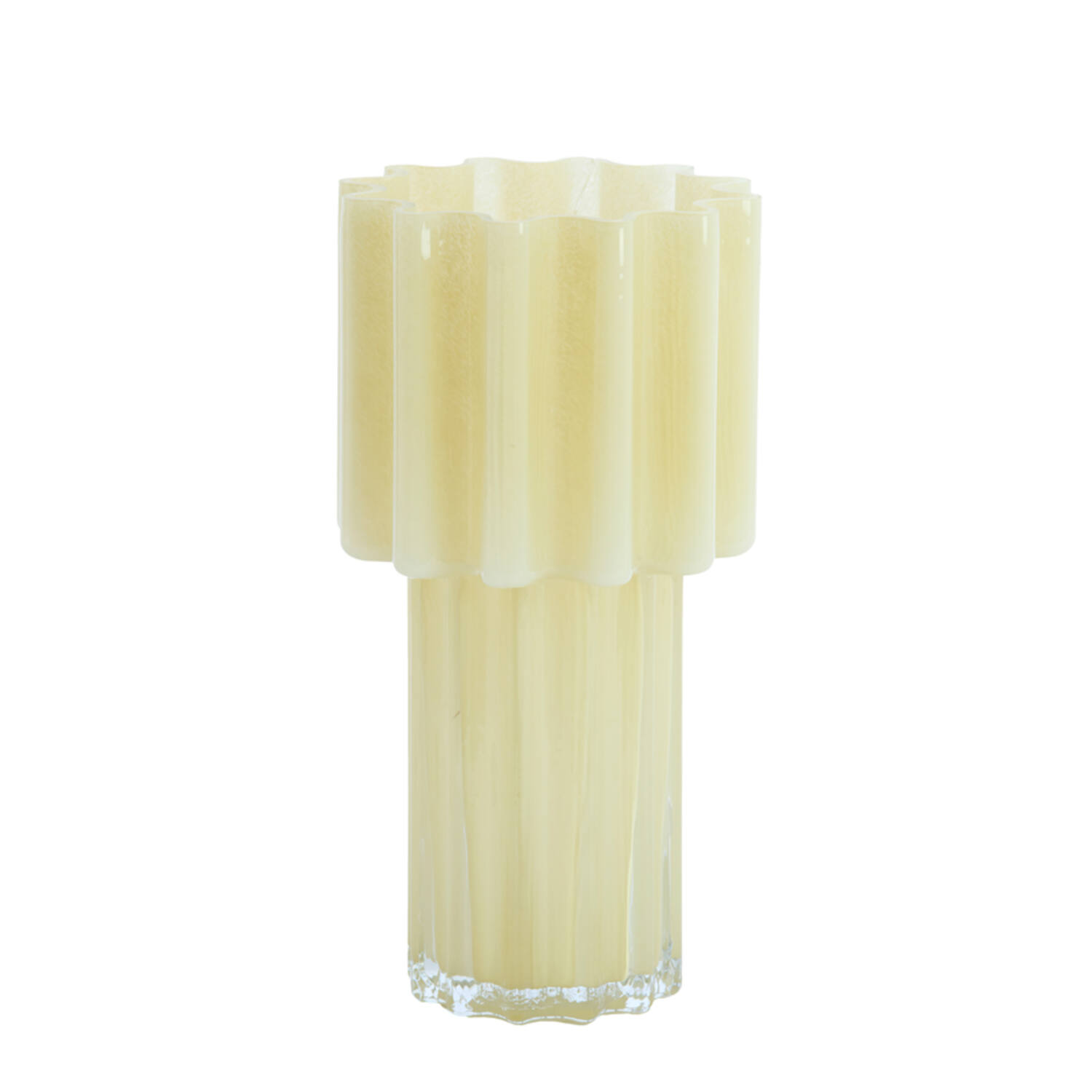 Vase Ø18x34,5 cm KOYARI glass cream